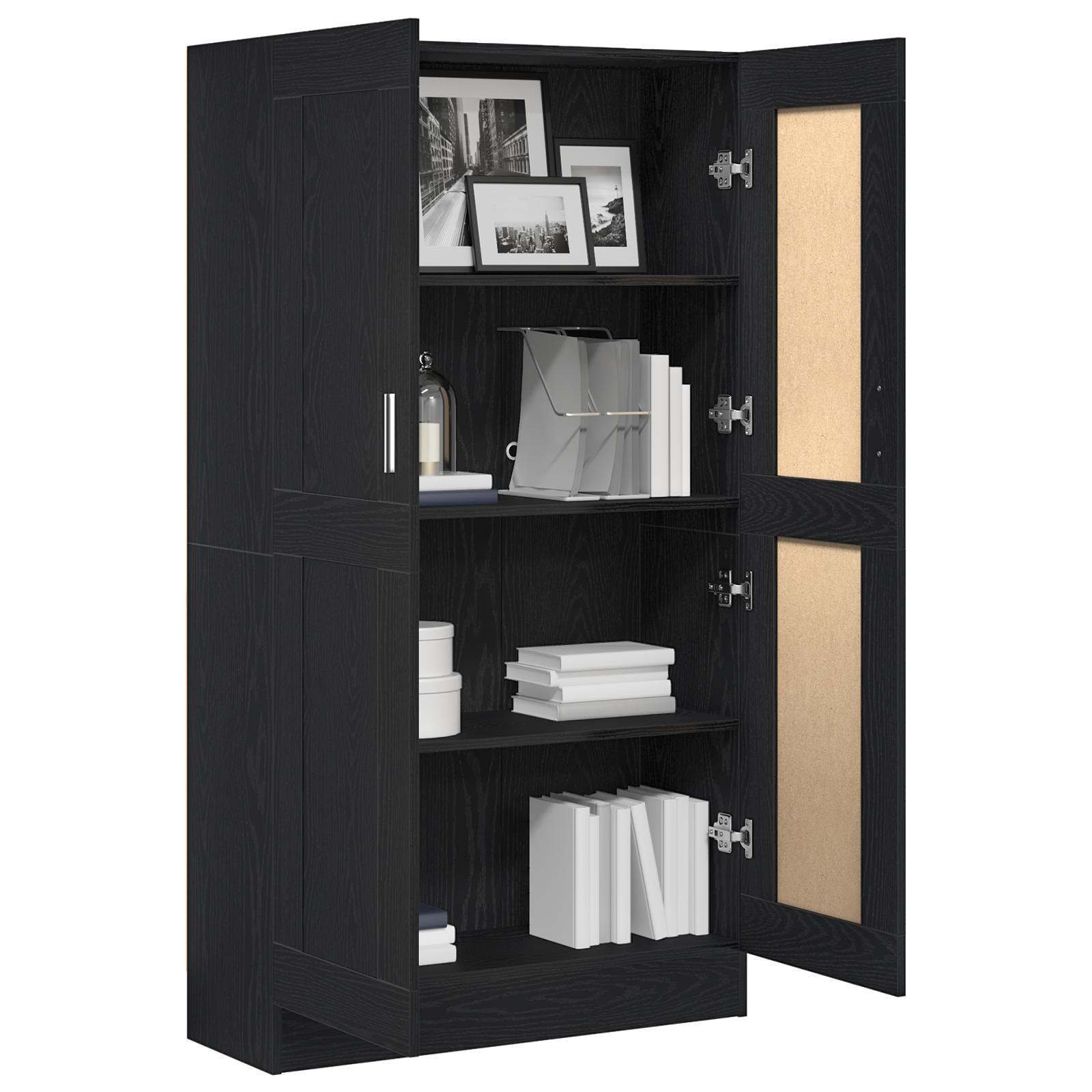 Black Oak Book Cabinets - Set of 2, 165x30.5x150 cm, Made of Engineered Wood - Image 3