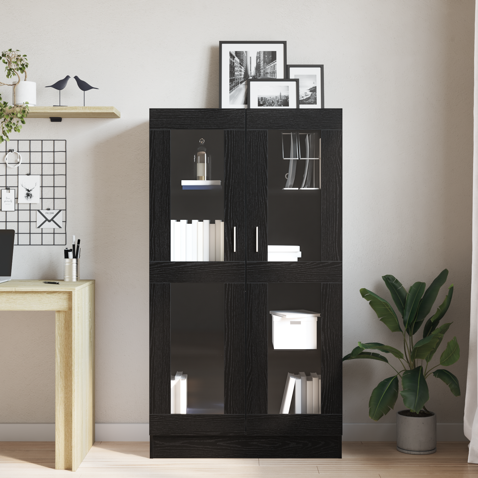 Book Cabinet Black oak Engineered wood 82.5 x 30.5 x 150 cm - Image 4