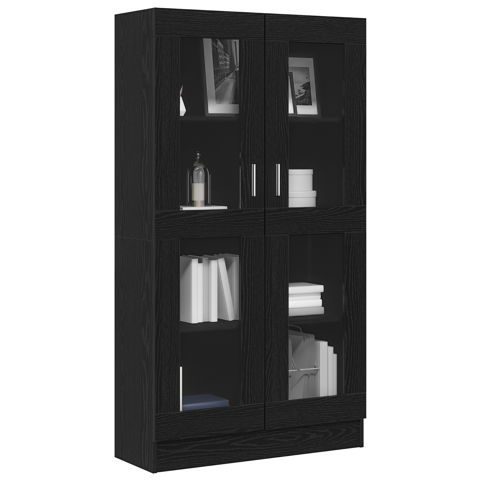 Book Cabinet Black oak Engineered wood 82.5 x 30.5 x 150 cm - Image 3