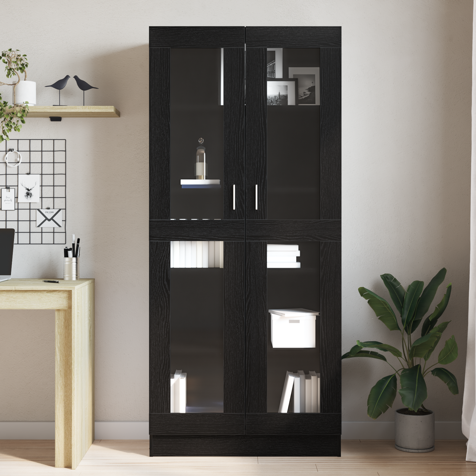 Book Cabinets - 2 Pack - Black Oak - 82.5 x 30.5 x 185 cm - Engineered Wood - Image 4