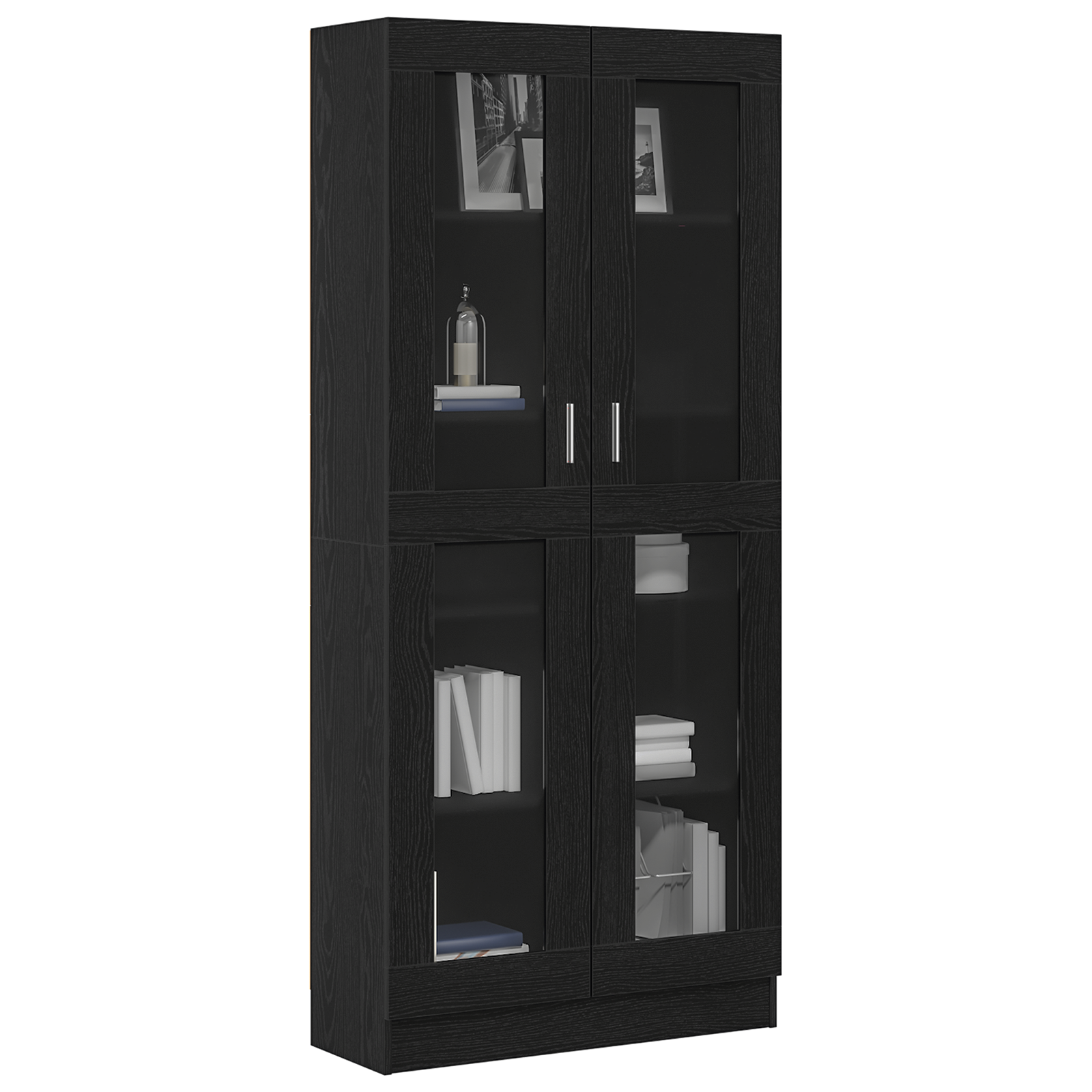 Book Cabinets - 2 Pack - Black Oak - 82.5 x 30.5 x 185 cm - Engineered Wood - Image 3
