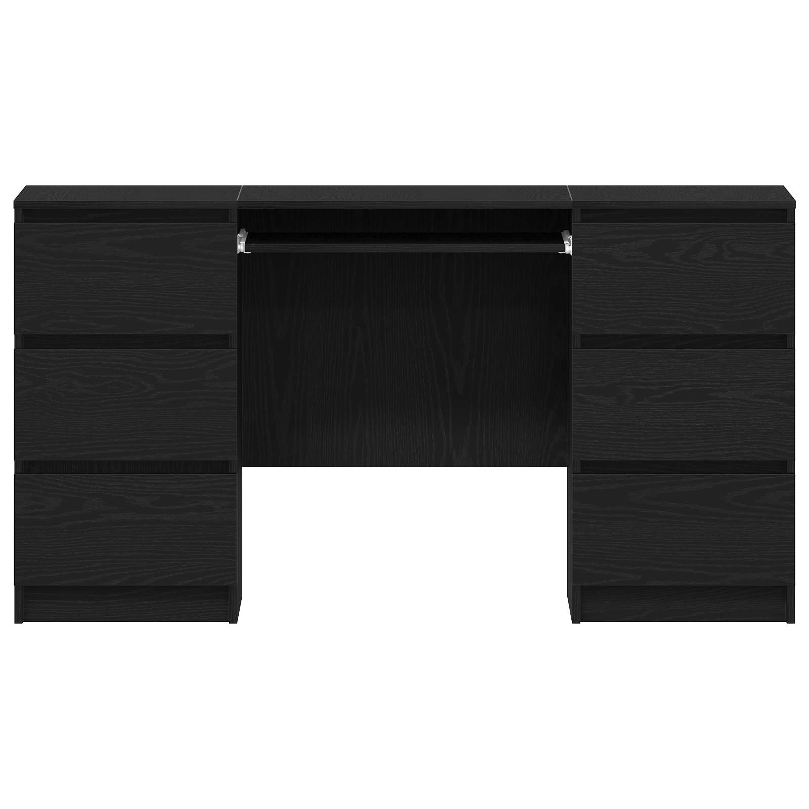 Desks 2 pcs Black Oak 140x50x76 cm Engineered Wood - Image 6