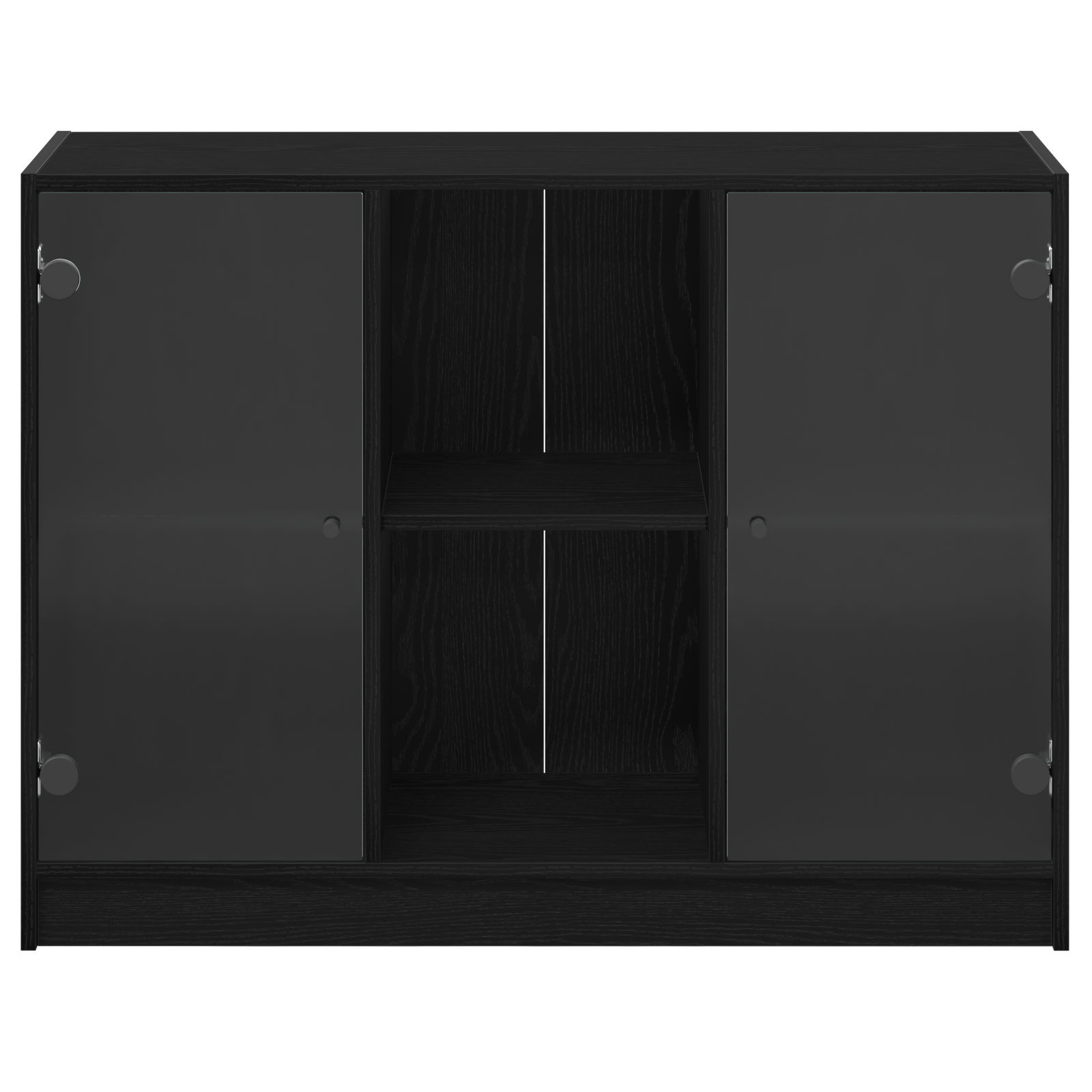 Sideboard Black Oak 102x37x75,5 cm Engineered Wood - Image 7