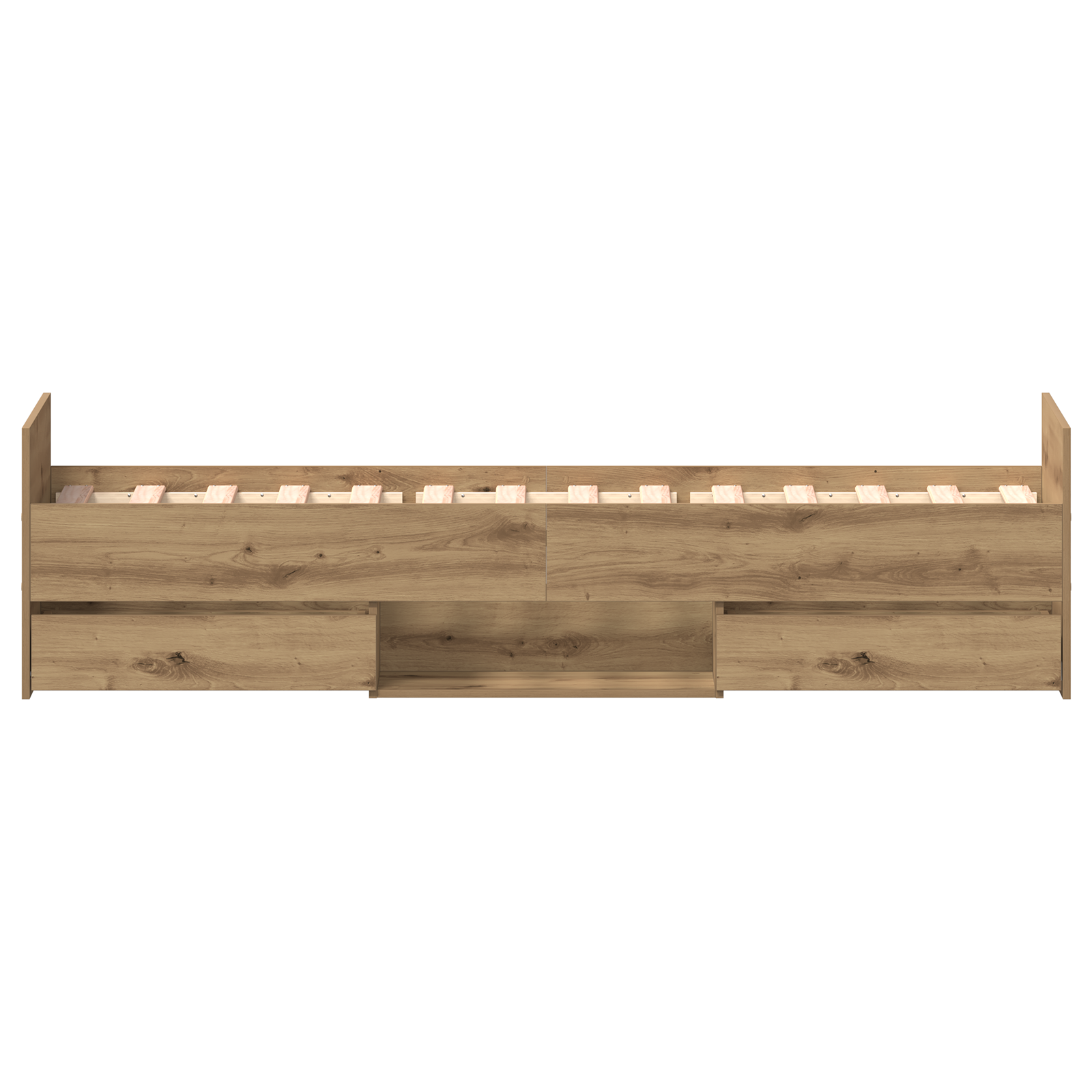 Bed Frame without Mattress Artisan Oak 75x190 cm Engineered Wood - Image 8