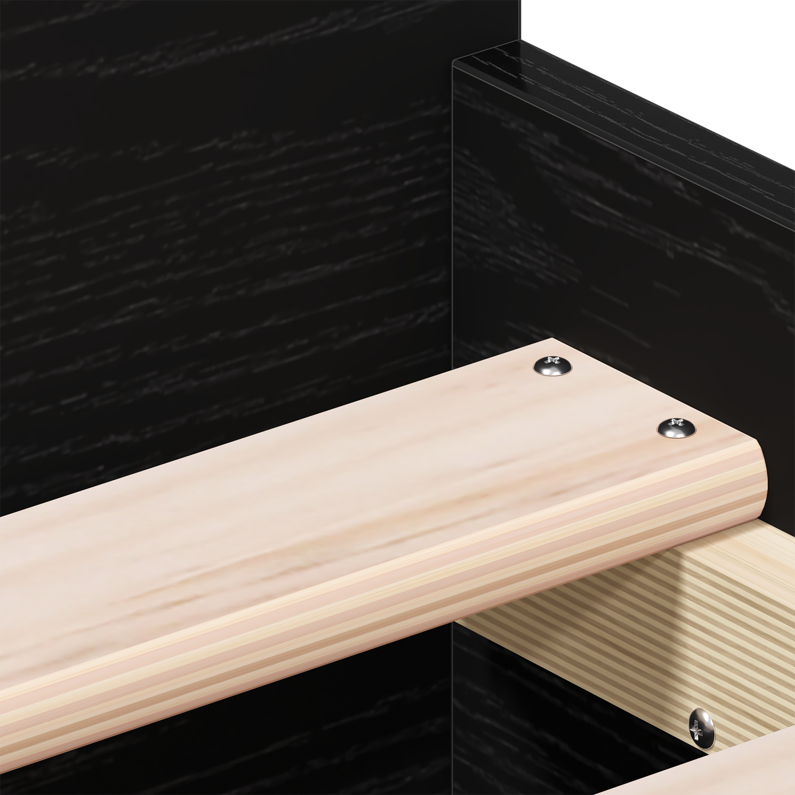 Bed Frame without Mattress Black Oak 75x190 cm Engineered Wood - Image 9