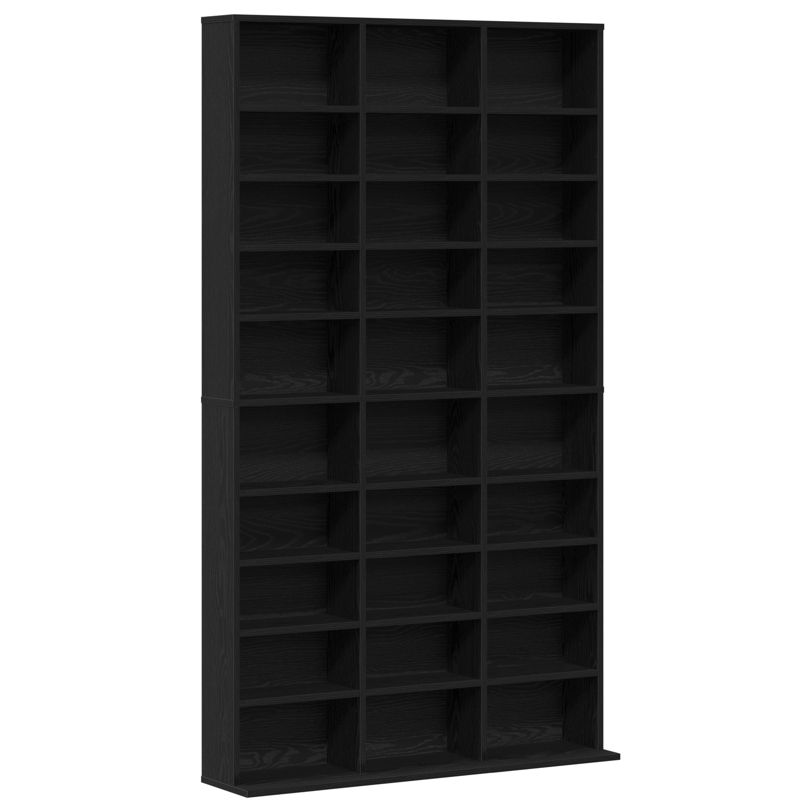 CD Cabinet Black oak Engineered wood 101 x 23 x 177.5 cm Shelving - Image 2