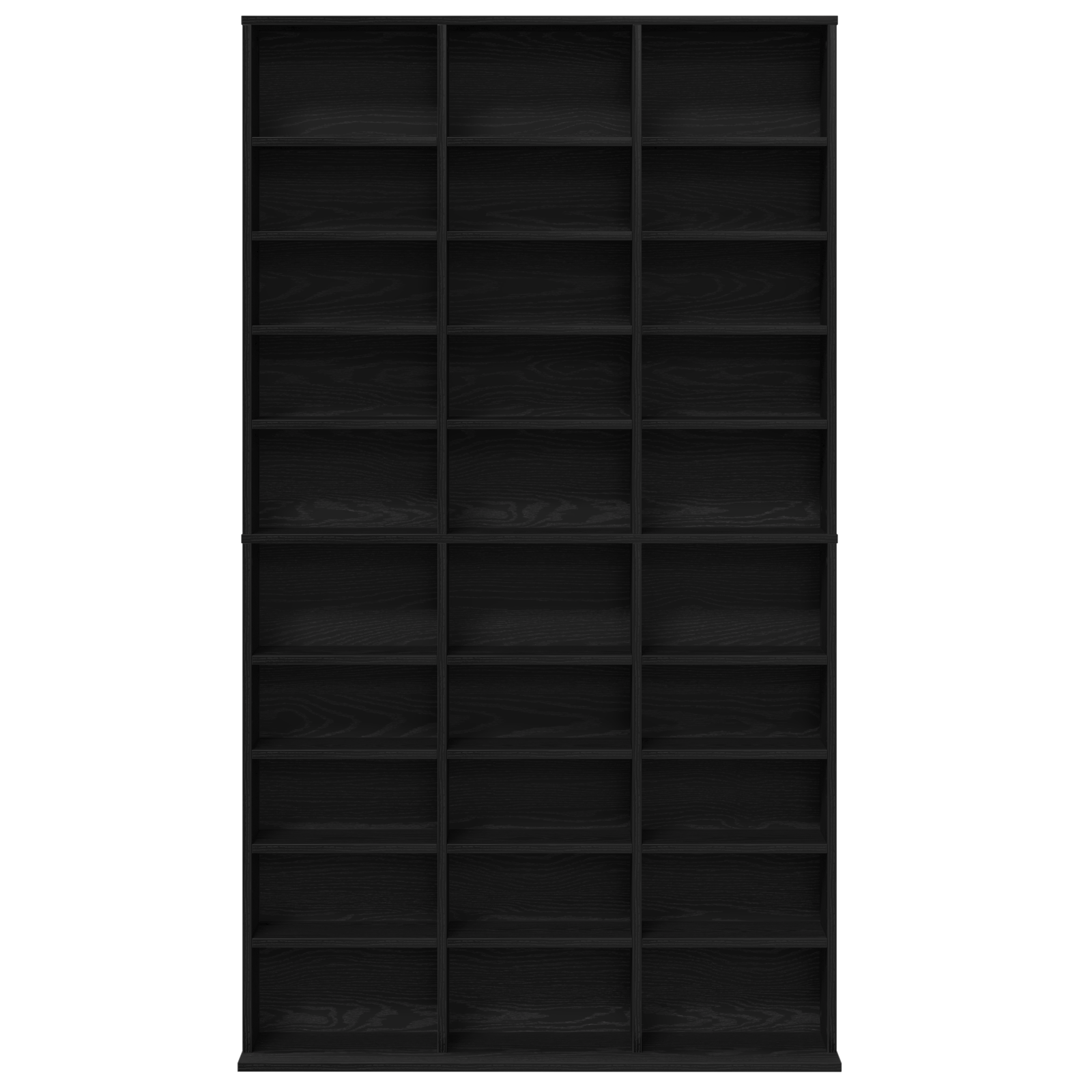 CD Cabinet Black oak Engineered wood 101 x 23 x 177.5 cm Shelving - Image 6