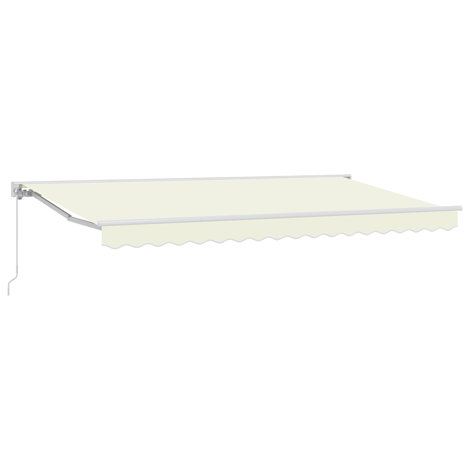 Zijde Frame Crème 350 x 200 cm Polyester met PU-coating