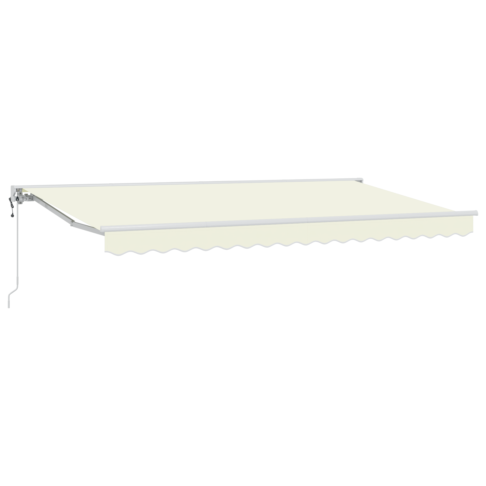 Zijde Frame Crème 350 x 200 cm Polyester met PU-coating