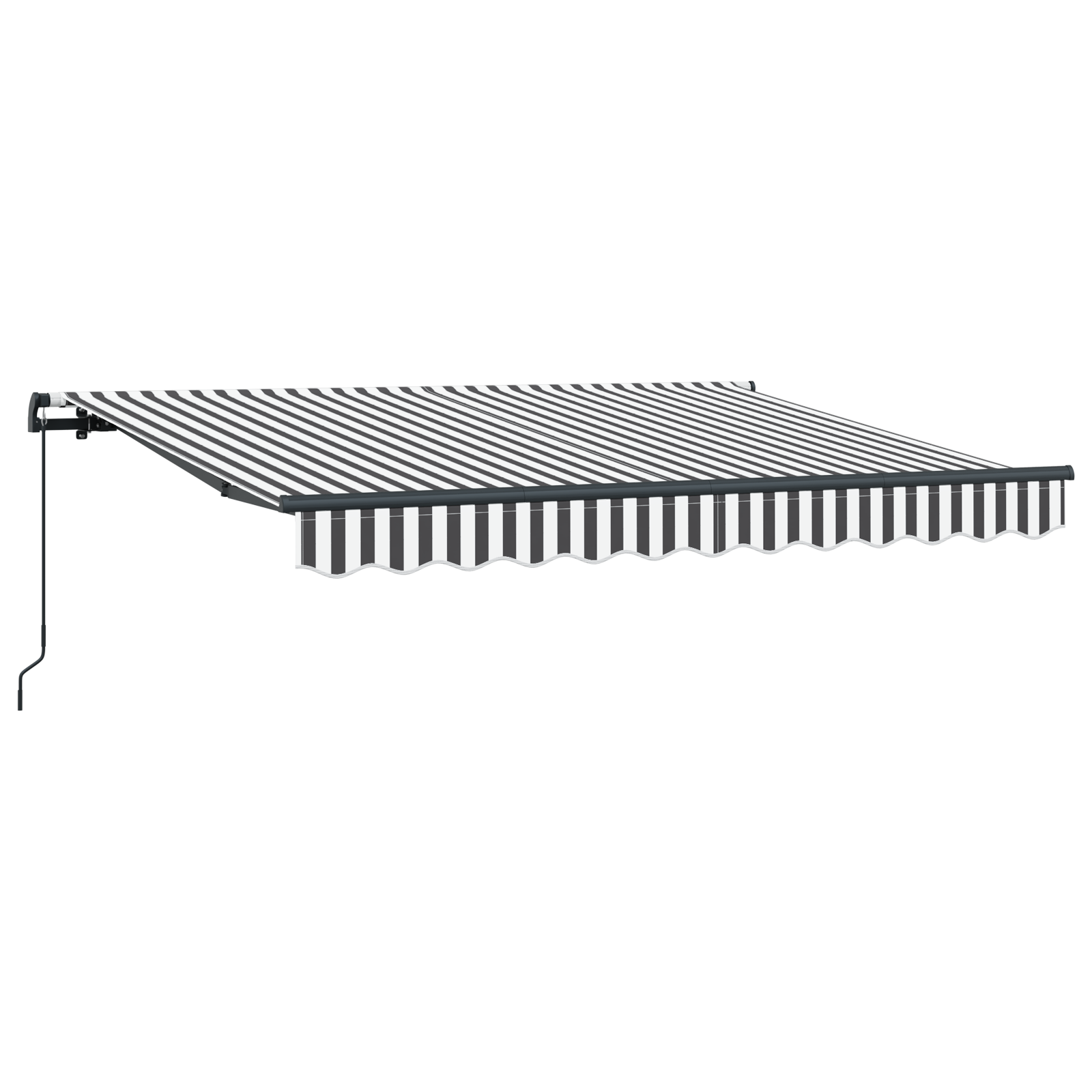 Inklapbaar Zonnescherm Antraciet 350 x 200 cm Stof
