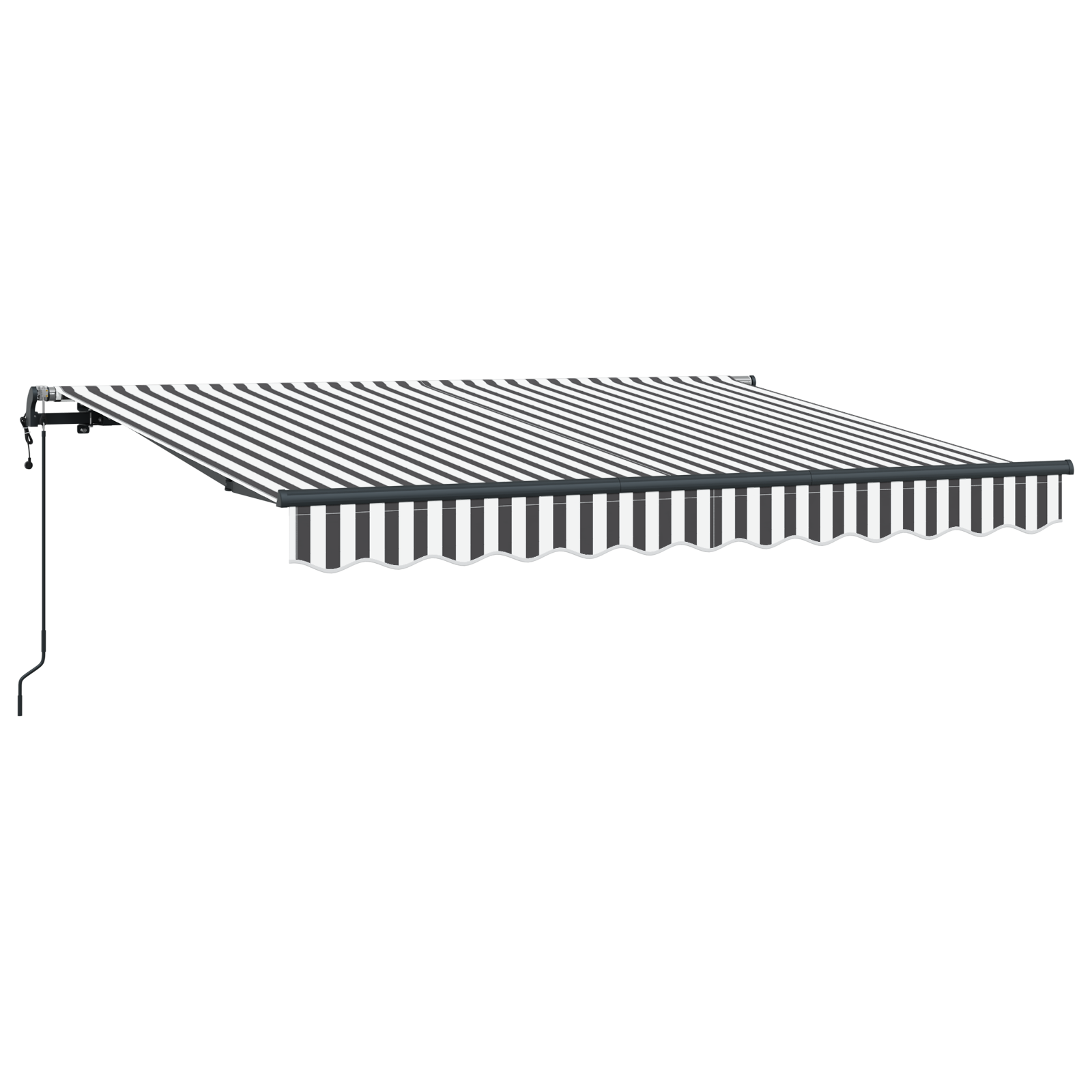 Inklapbaar Zonnescherm Antraciet 350 x 200 cm Stof