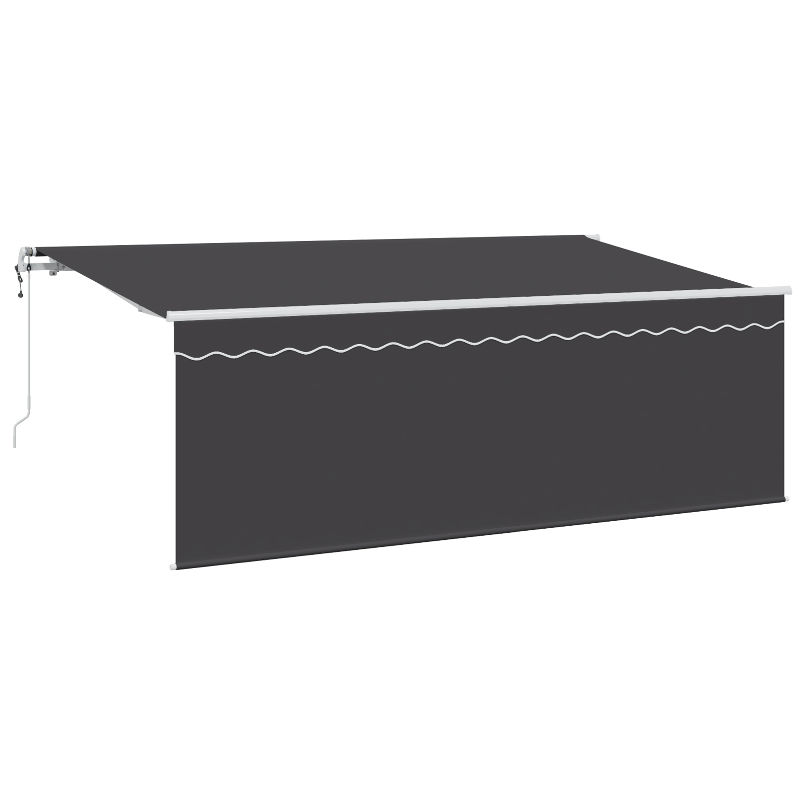 Inklapbaar Zonnescherm Antraciet 400 x 200 cm