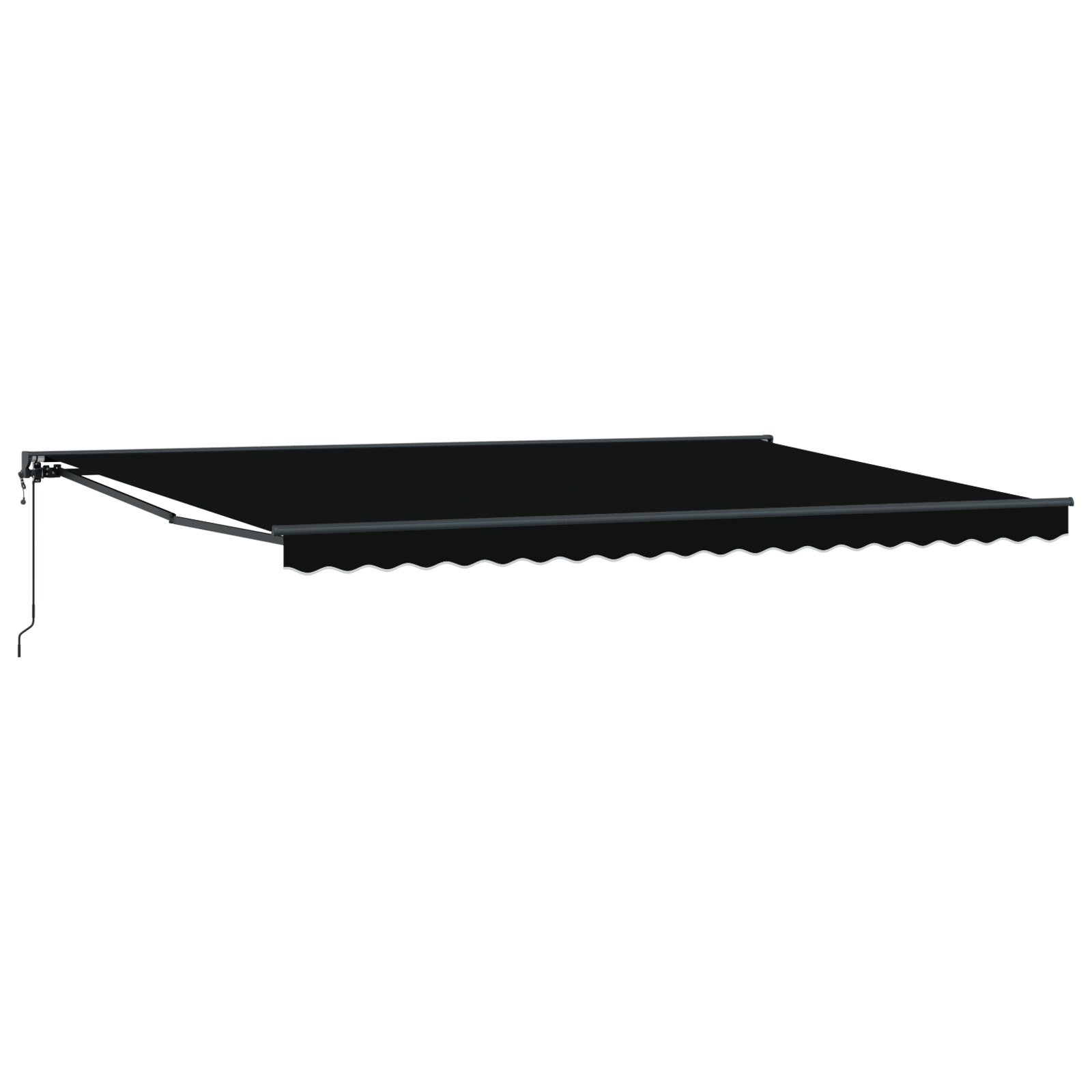 Thumbnail - vidaXL Einziehbare Markise Schwarz 500x300 cm Polyester und Aluminium