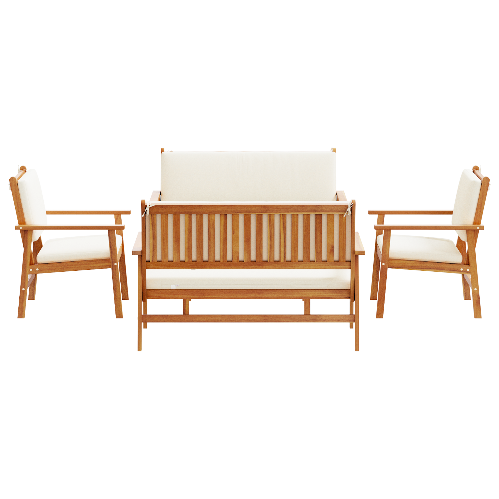 5 Piece Garden Sofa Set with Cushions Solid Wood Acacia - Image 8