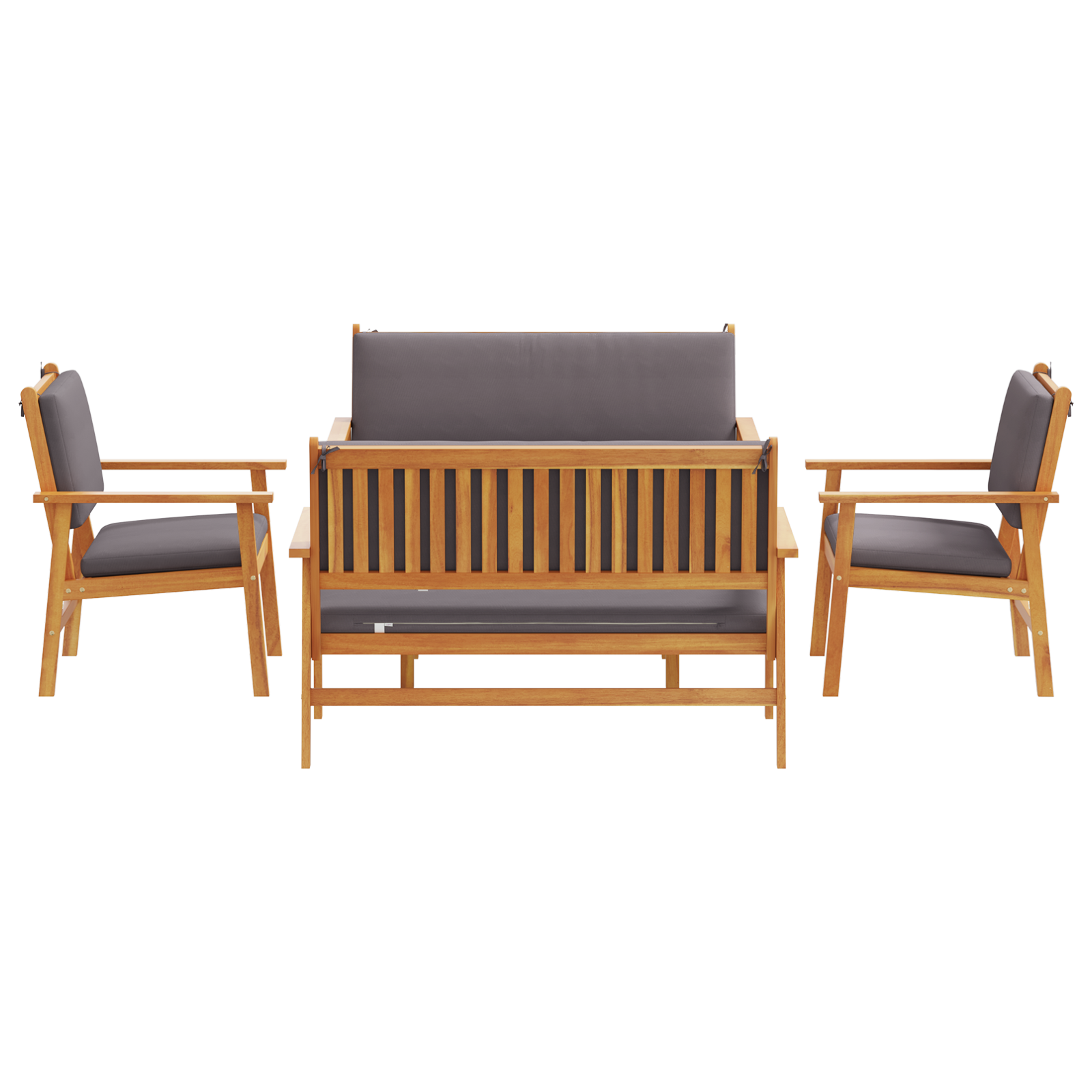 5 Piece Garden Sofa Set with Cushions Solid Wood Acacia - Image 8