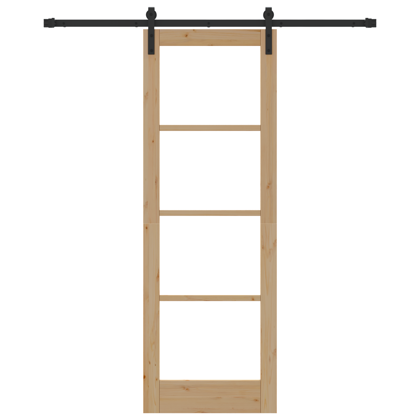 Sliding Door with Hardware Set 'ORKDAL'Solid Wood & Glass - Image 4