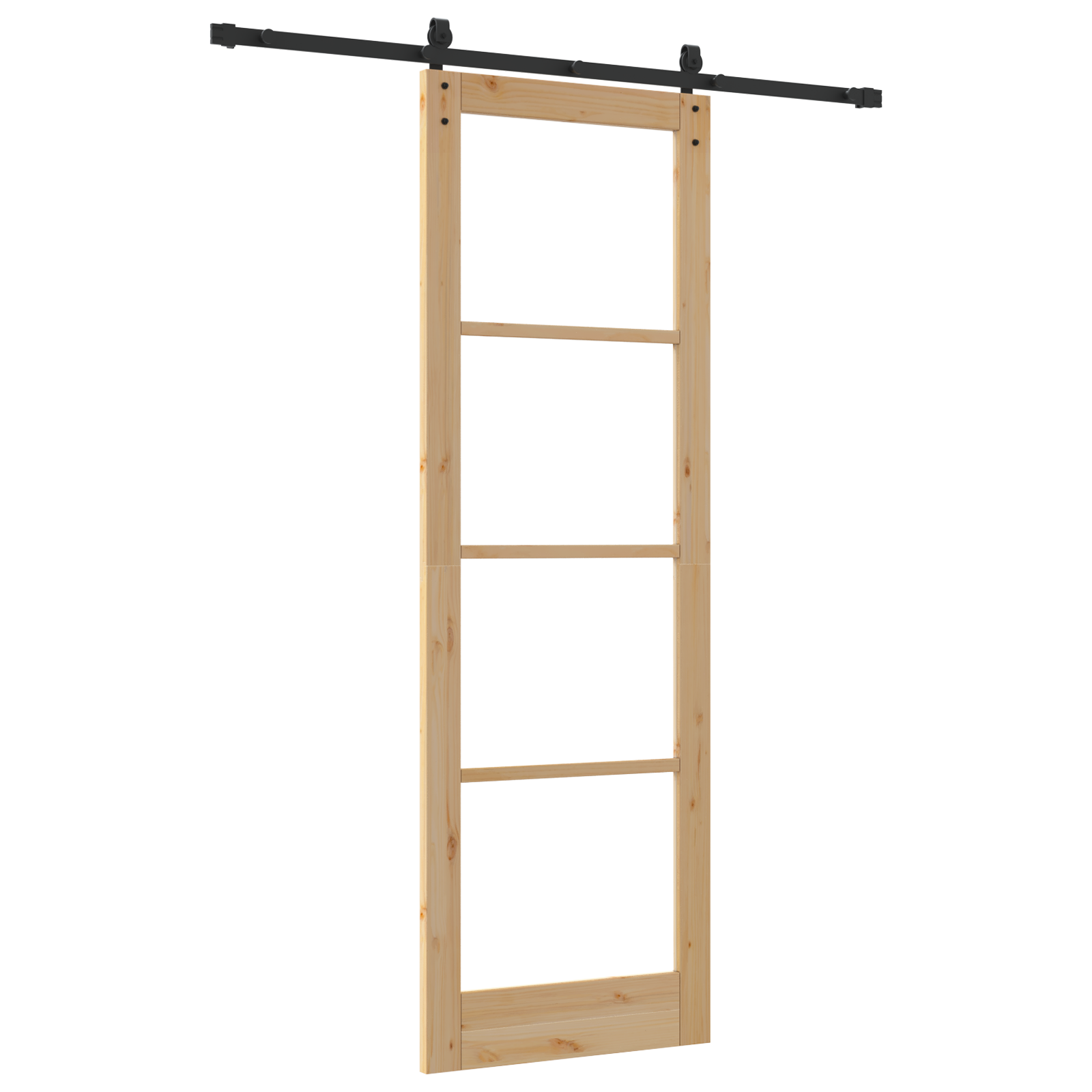 Sliding Door with Hardware Set 'ORKDAL'Solid Wood & Glass - Image 6