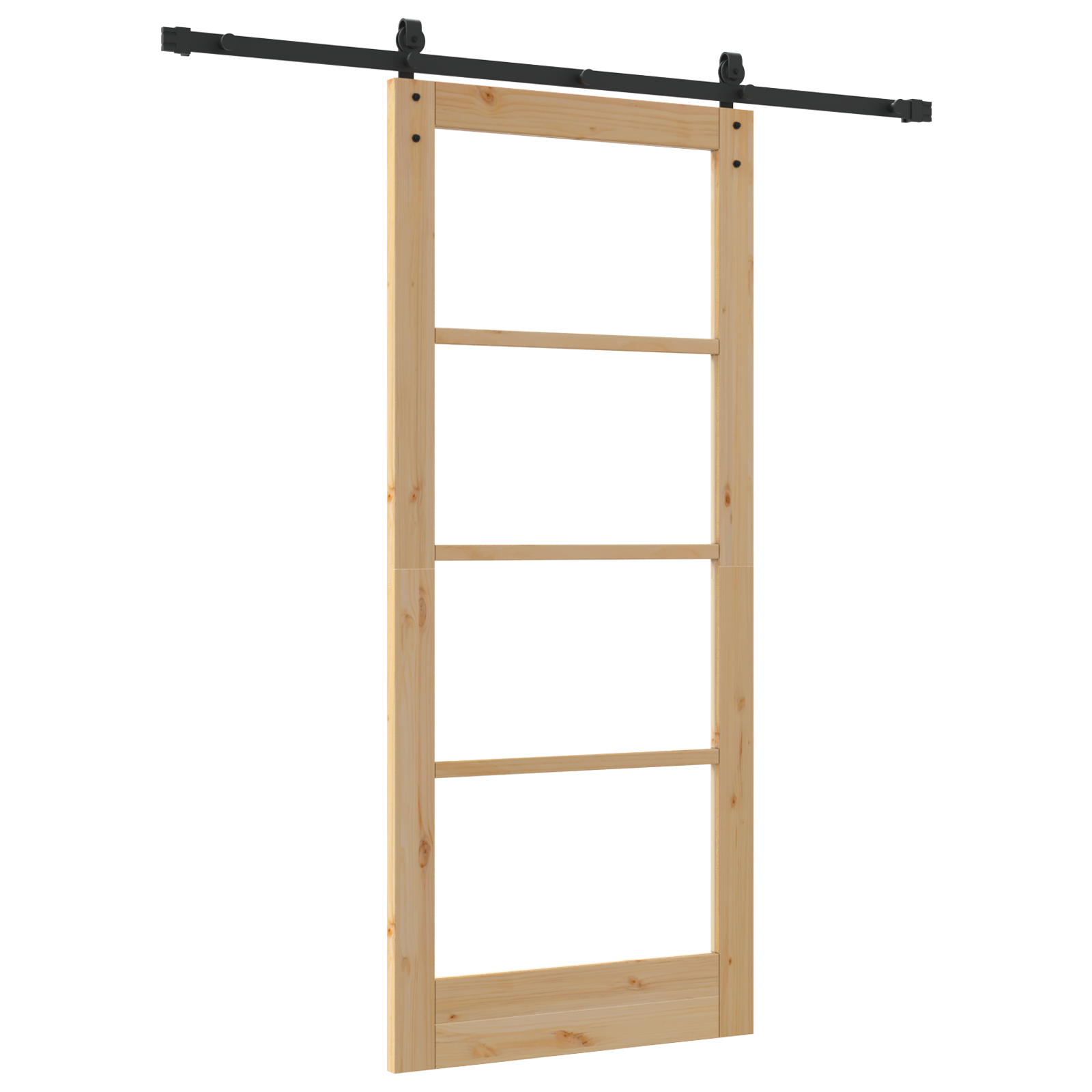 Sliding Door with Hardware Set 'ORKDAL'Solid Wood & Glass - Image 6
