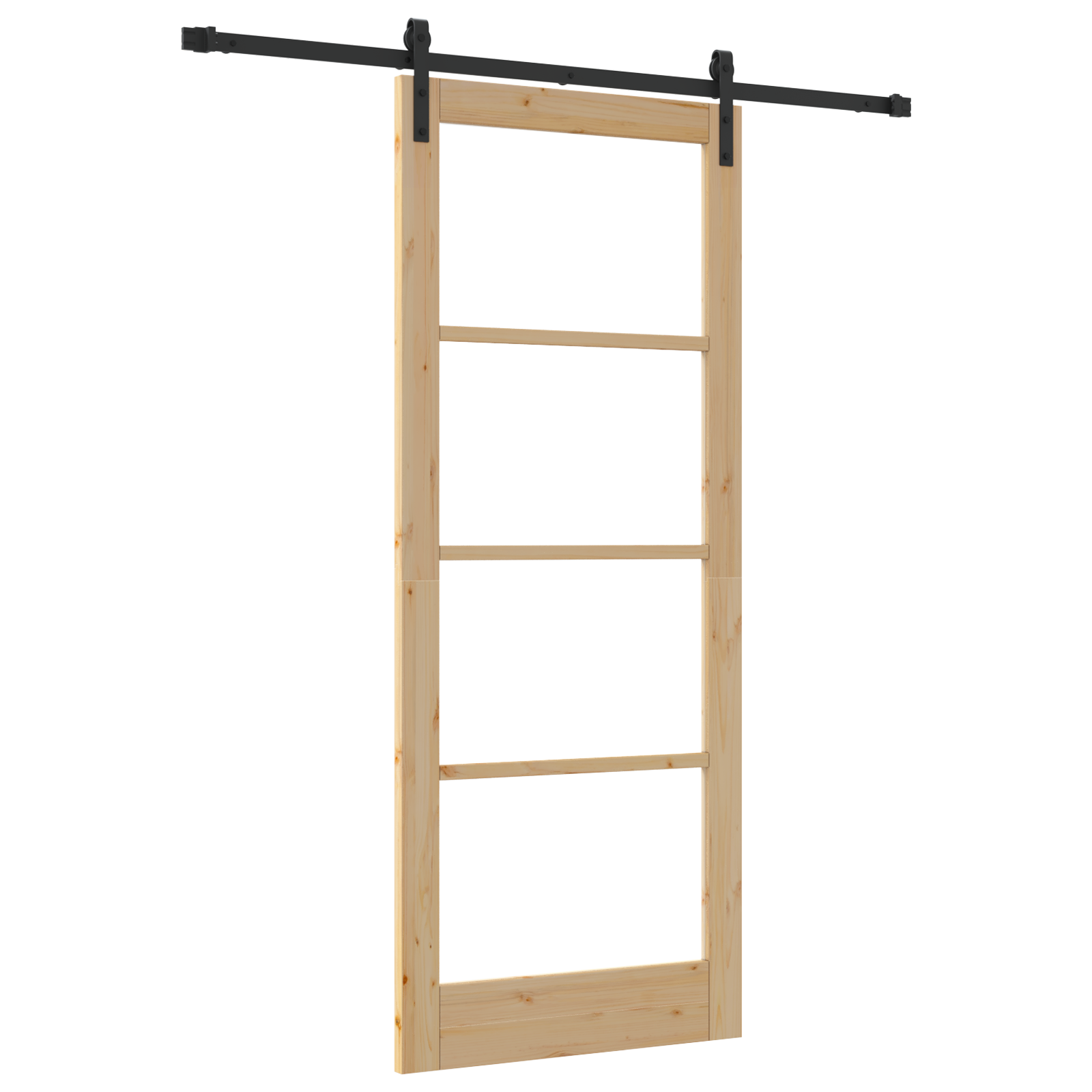 Sliding Door with Hardware Set 'ORKDAL'Solid Wood & Glass - Image 2
