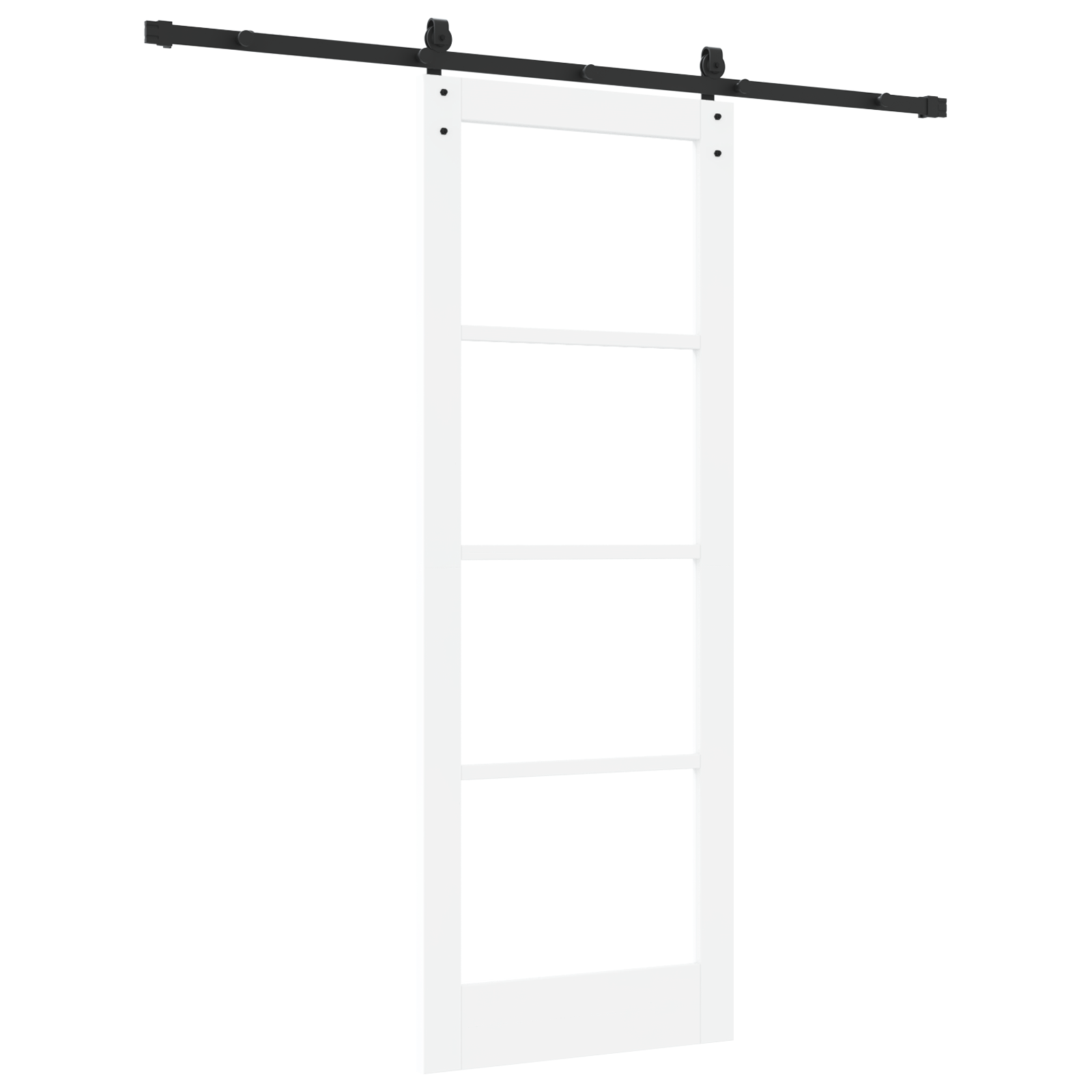 Glidende Dør med Hardware Sæt 'ORKDAL'Hvid Massivt Træ & Glas, vidaXL Indendørs Dør med Glas 'ORKDAL'Hvid 78x211x4 cm 6 image product%2F3331854%2FP Image 3331854 WBG Back 02