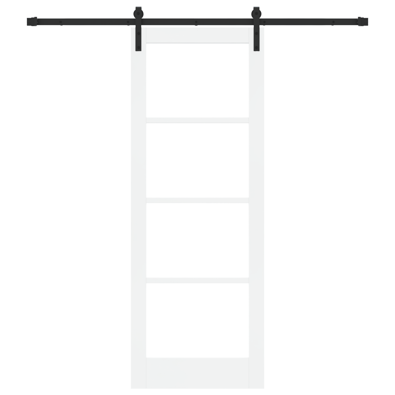 Glidende Dør med Hardware Sæt 'ORKDAL'Hvid Massivt Træ & Glas, vidaXL Indendørs Dør med Glas 'ORKDAL'Hvid 78x211x4 cm 4 image product%2F3331854%2FP Image 3331854 WBG Front 03