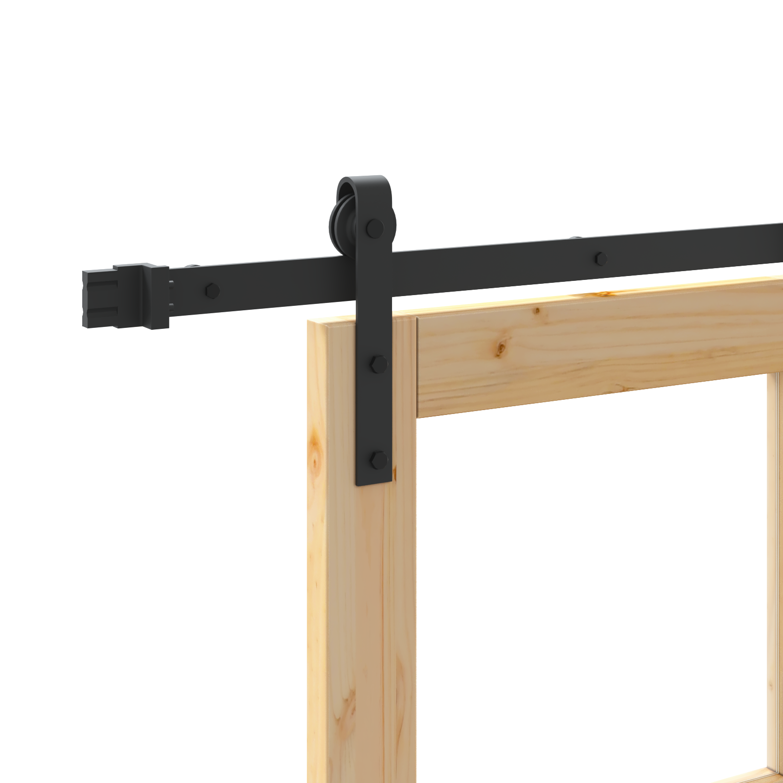 Sliding Door with Hardware Set "ORKDAL" Solid Wood & Glass - Image 10