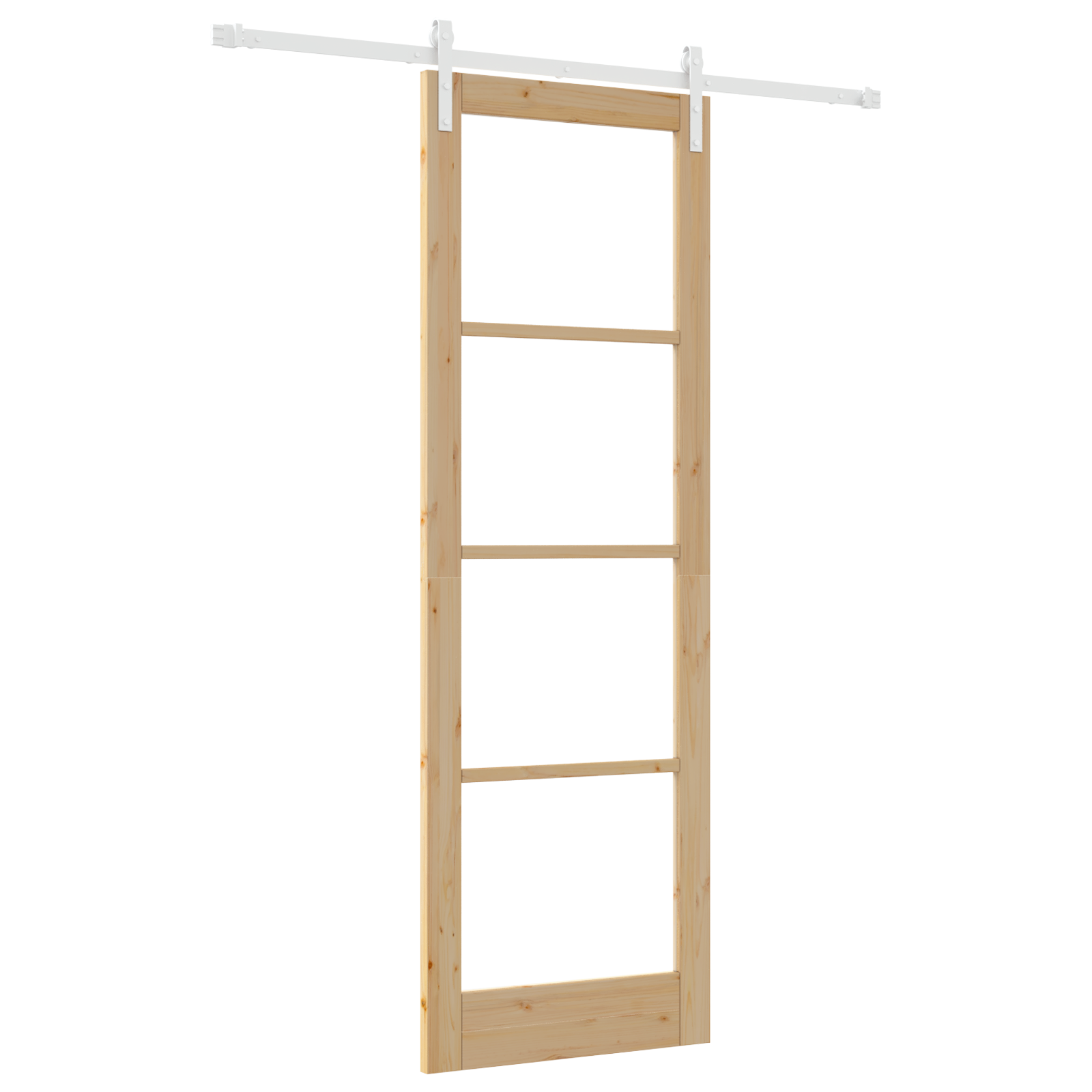 Sliding Door with Hardware Set 'ORKDAL'Solid Wood & Glass - Image 2