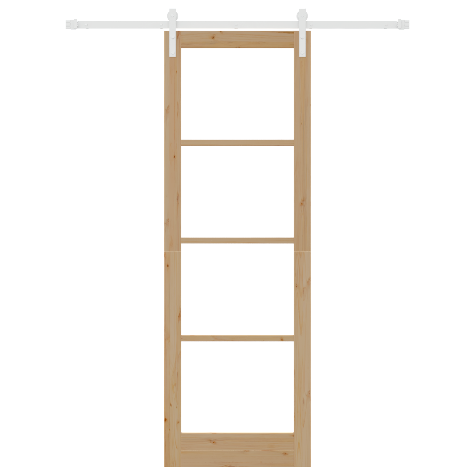 Sliding Door with Hardware Set 'ORKDAL'Solid Wood & Glass - Image 4