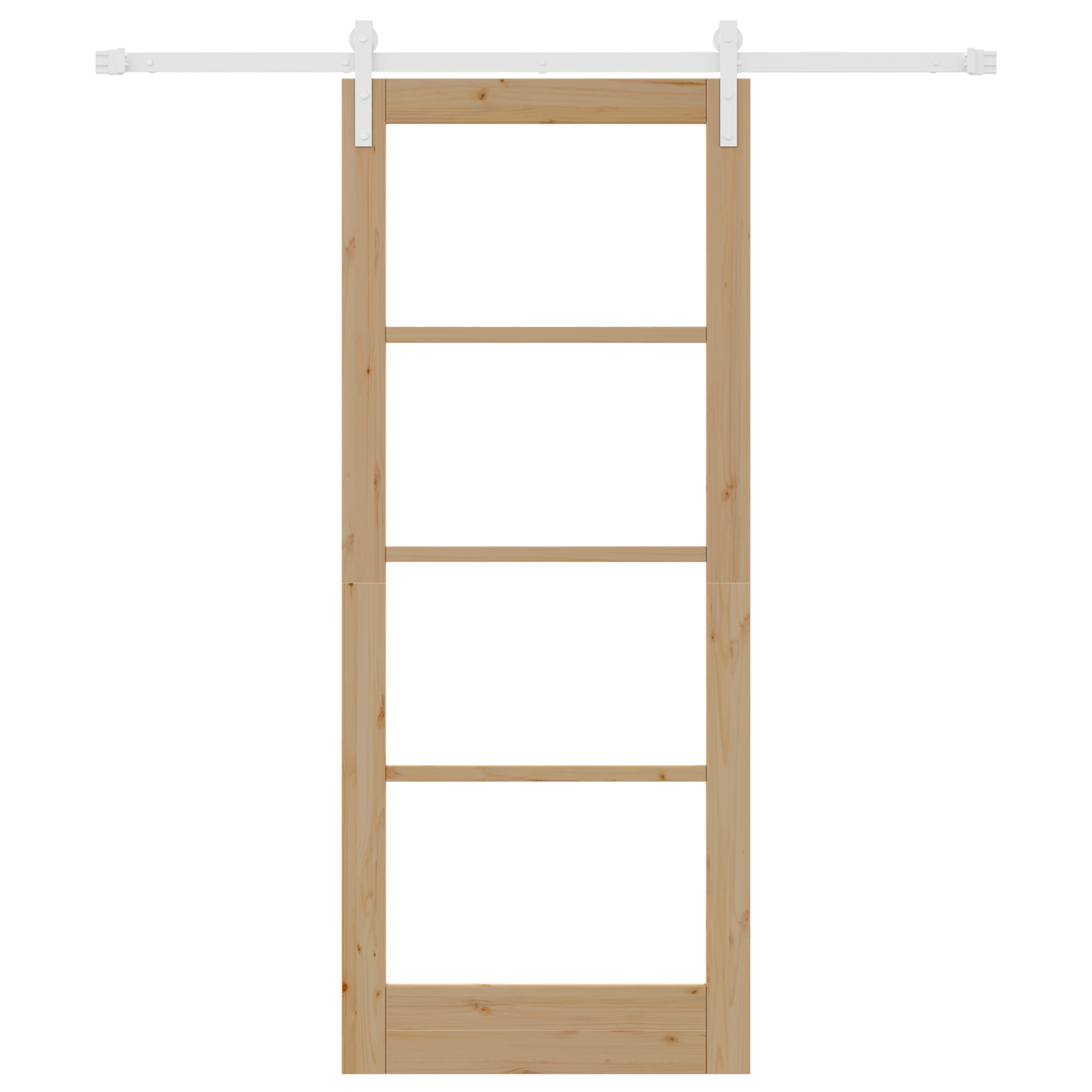 Sliding Door with Hardware Set "ORKDAL" Solid Wood & Glass - Image 4