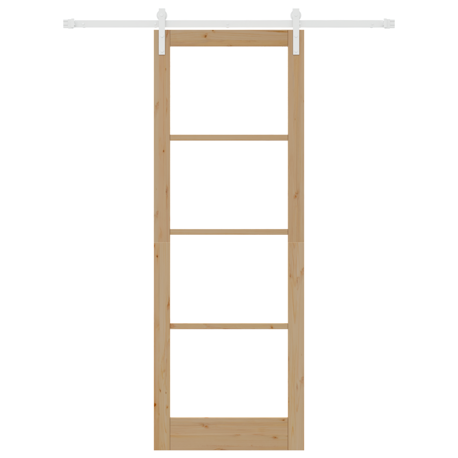 Sliding Door with Hardware Set "ORKDAL" Solid Wood & Glass - Image 4