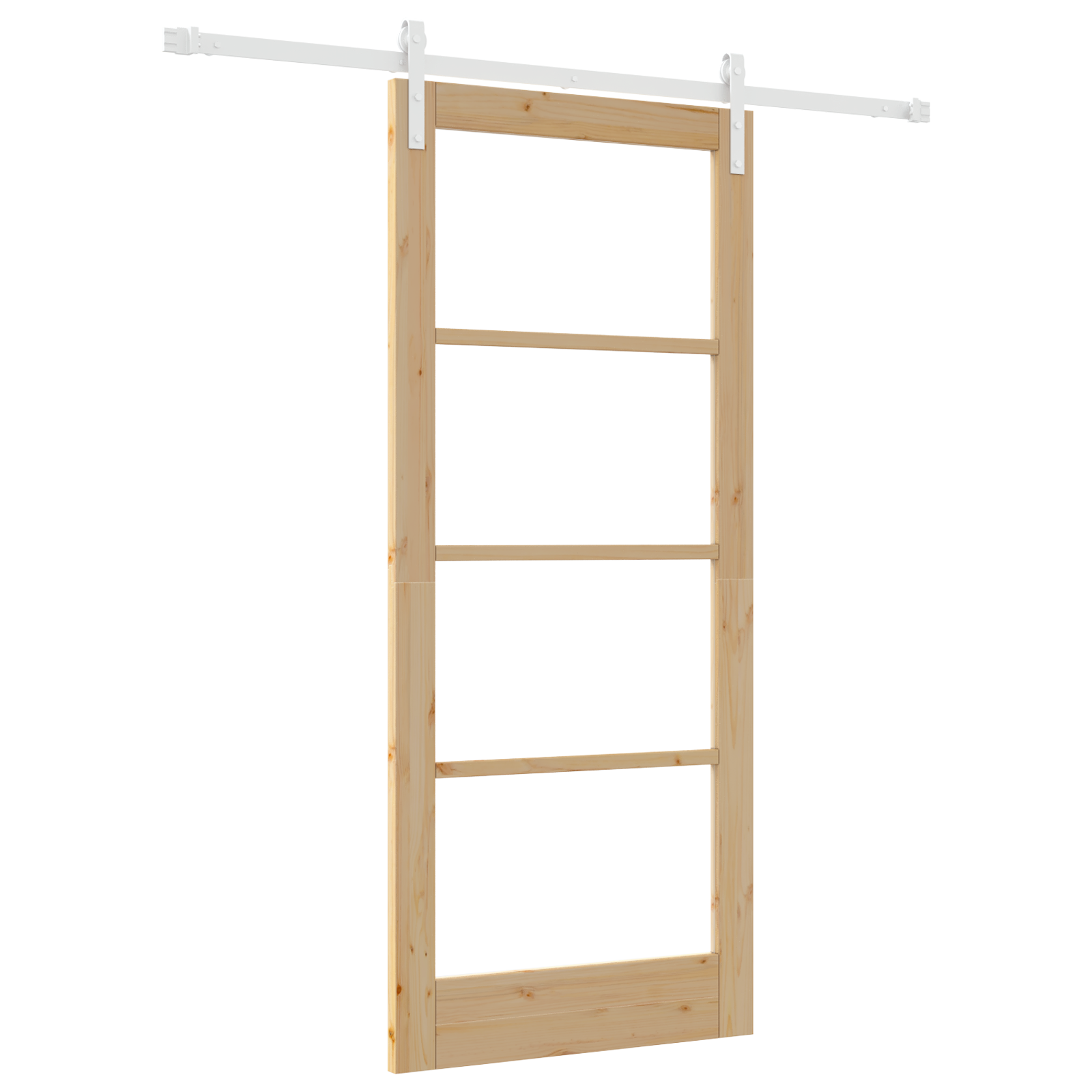 Sliding Door with Hardware Set 'ORKDAL'Solid Wood & Glass - Image 2