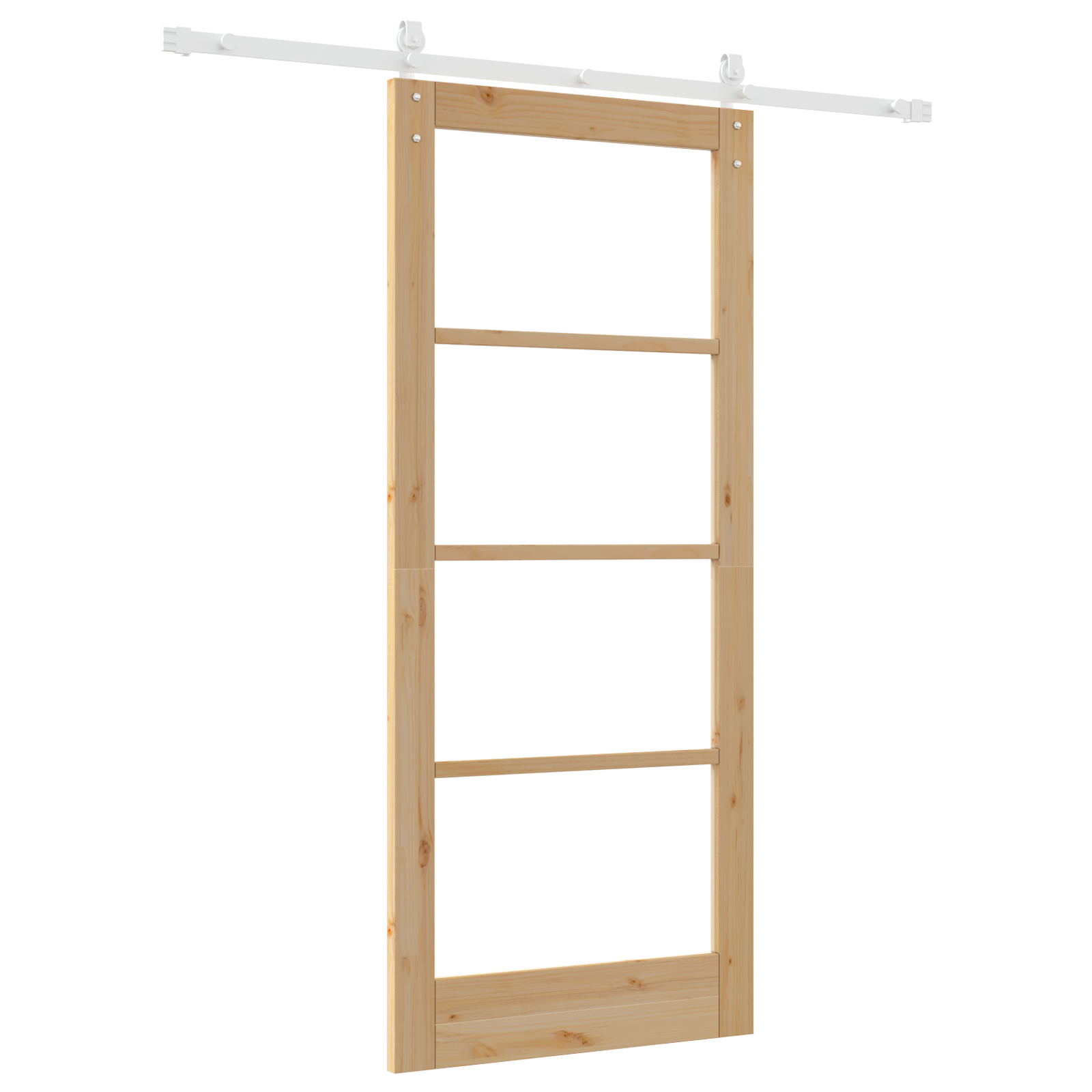 Sliding Door with Hardware Set 'ORKDAL'Solid Wood & Glass - Image 6