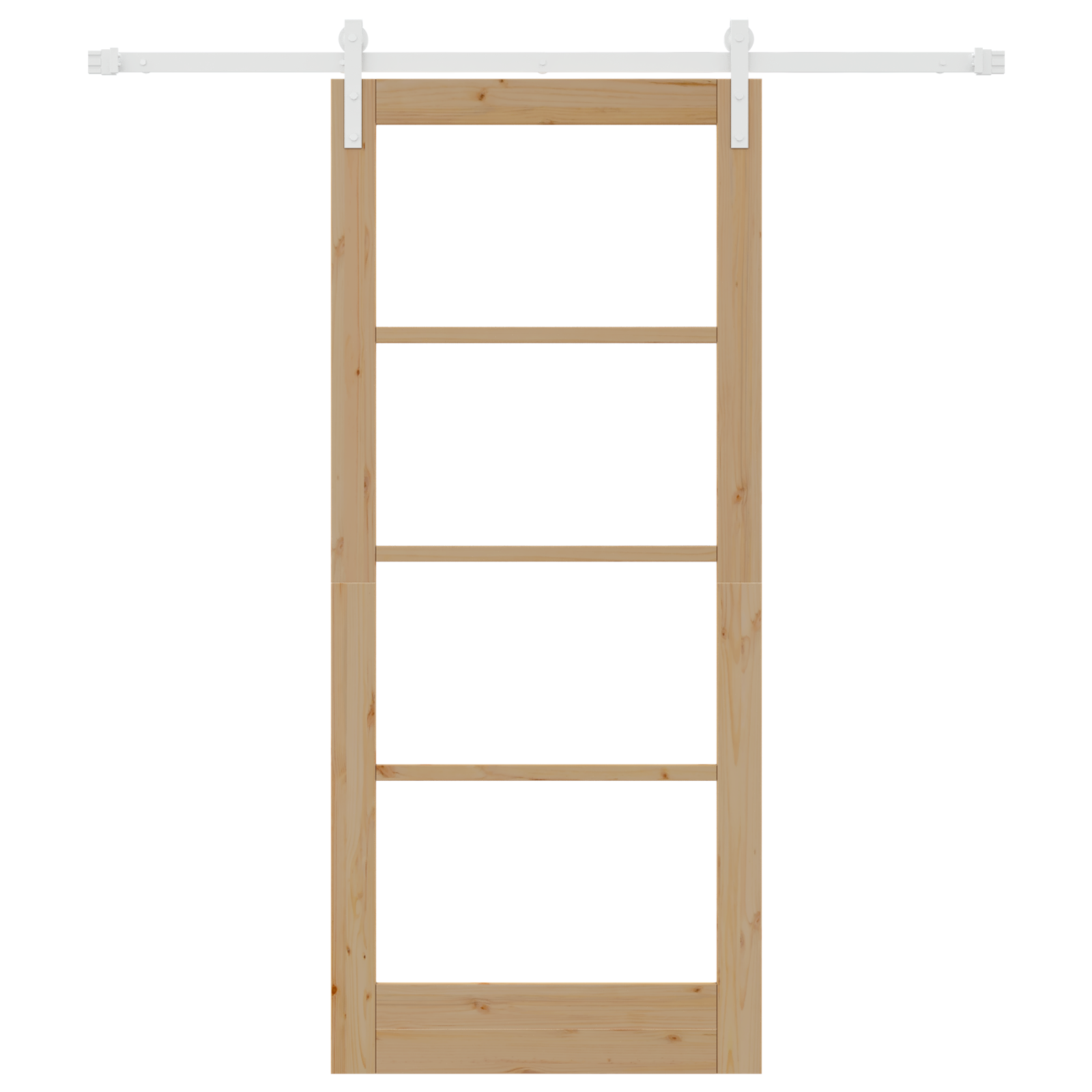 Sliding Door with Hardware Set 'ORKDAL'Solid Wood & Glass - Image 4