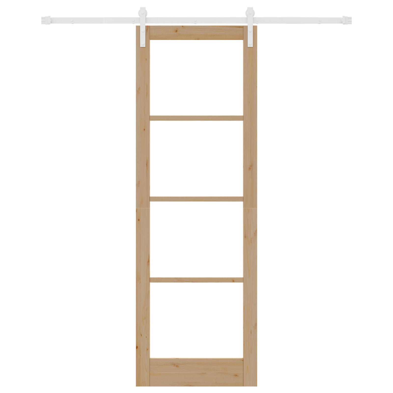 Sliding Door with Hardware Set "ORKDAL" Solid Wood & Glass - Image 4
