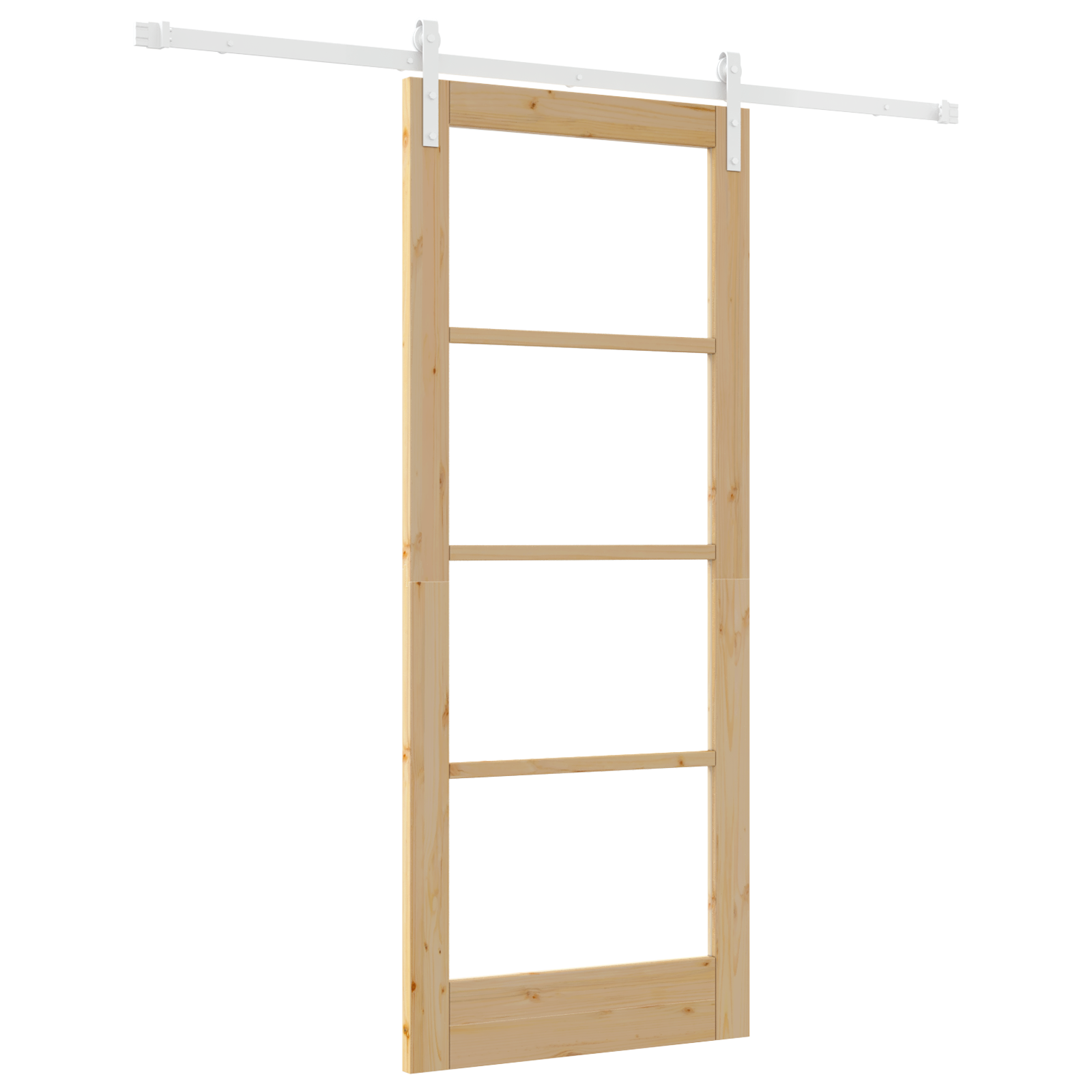 Sliding Door with Hardware Set 'ORKDAL'Solid Wood & Glass - Image 2