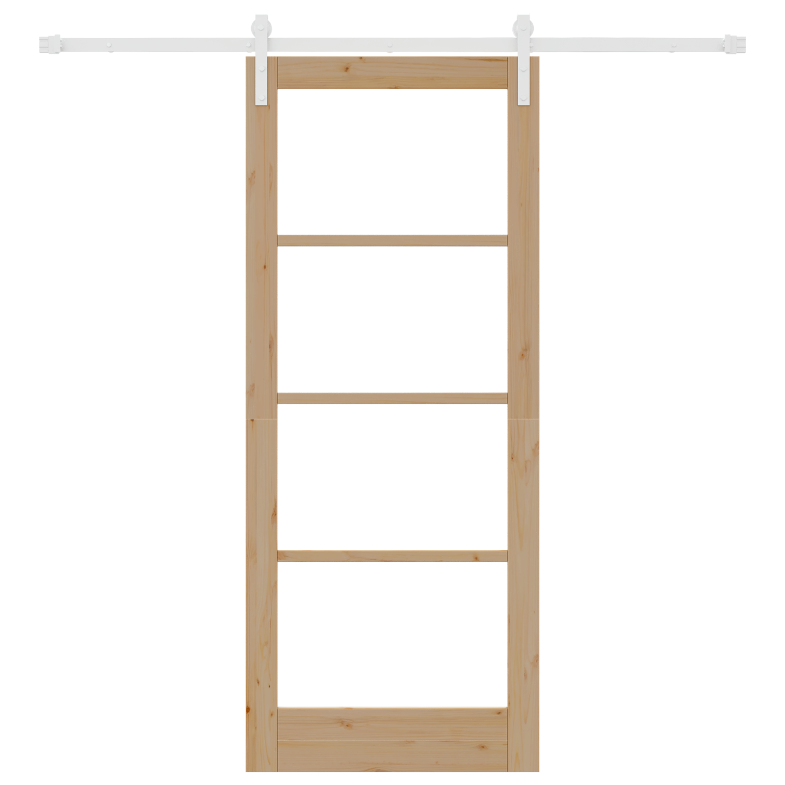 Sliding Door with Hardware Set 'ORKDAL'Solid Wood & Glass - Image 4