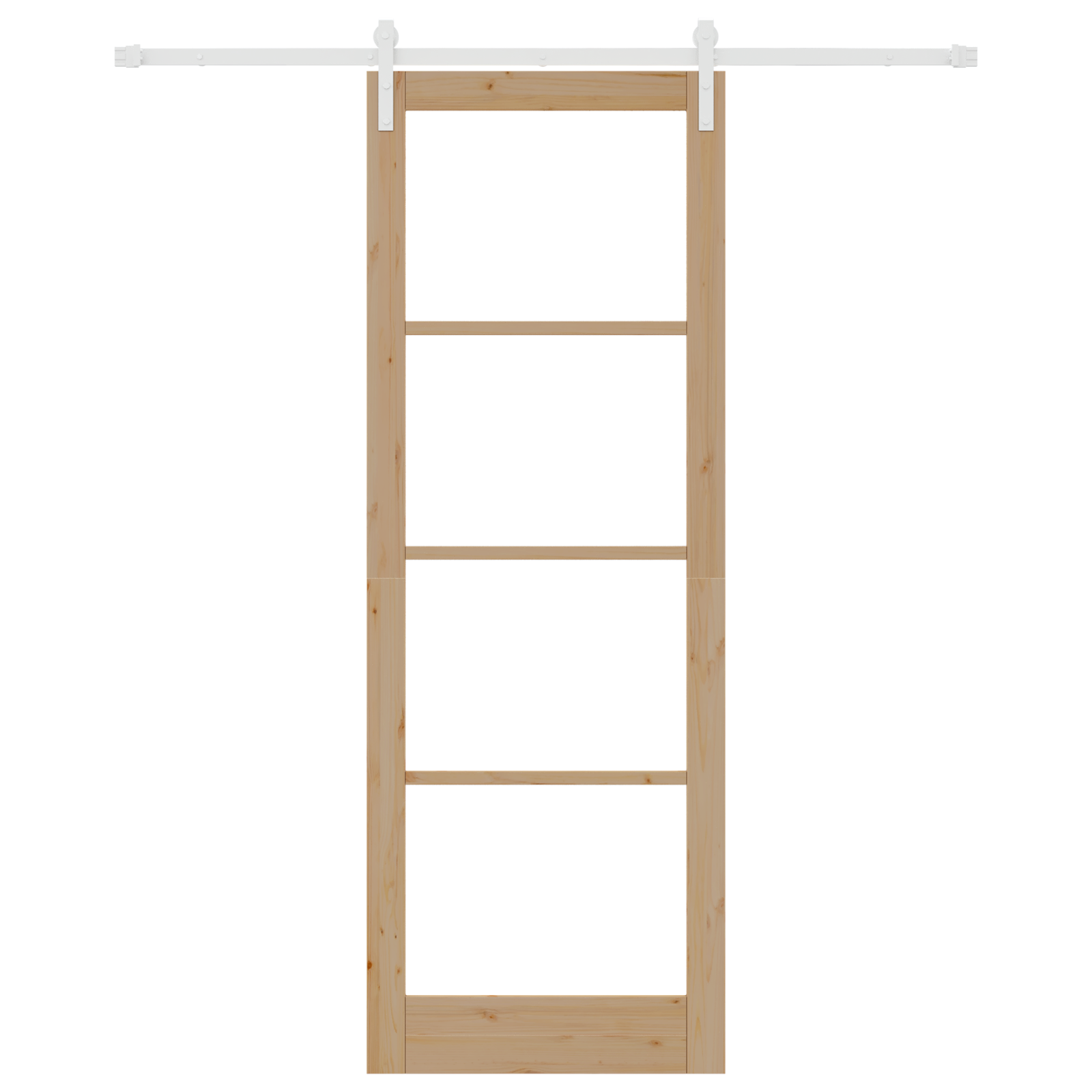 Sliding Door with Hardware Set 'ORKDAL'Solid Wood & Glass - Image 4