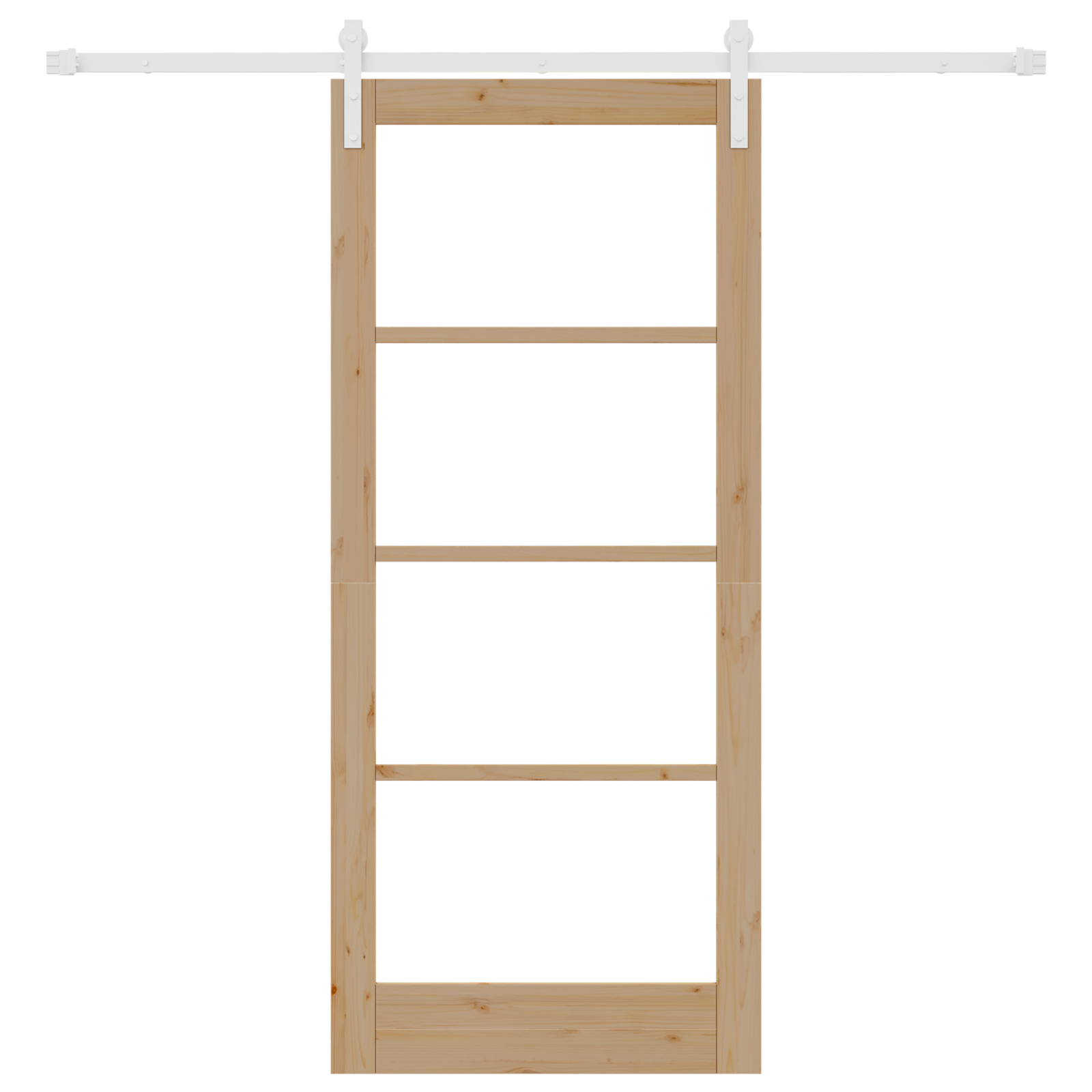 Sliding Door with Hardware Set 'ORKDAL'Solid Wood & Glass - Image 4