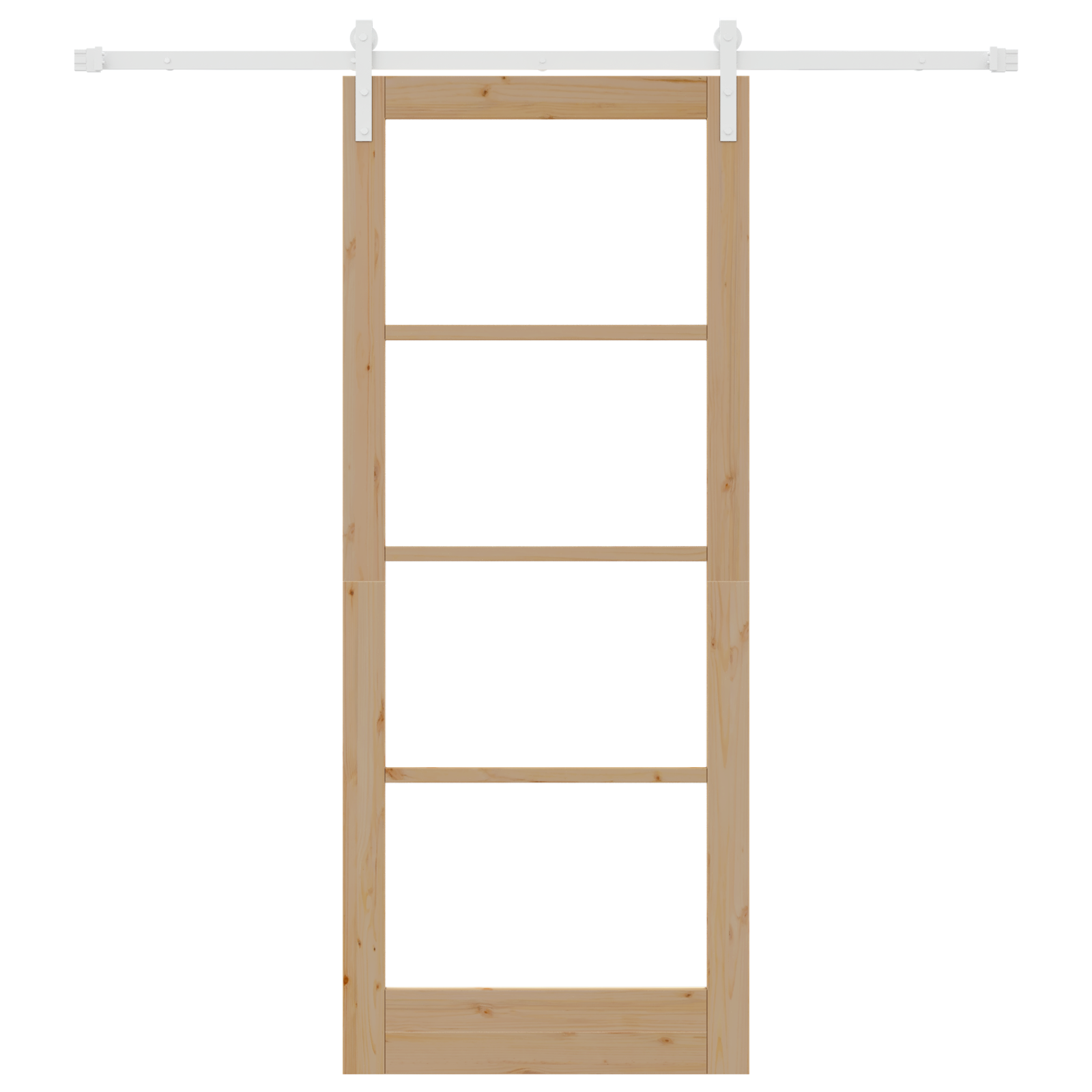 Sliding Door with Hardware Set 'ORKDAL'Solid Wood & Glass - Image 4