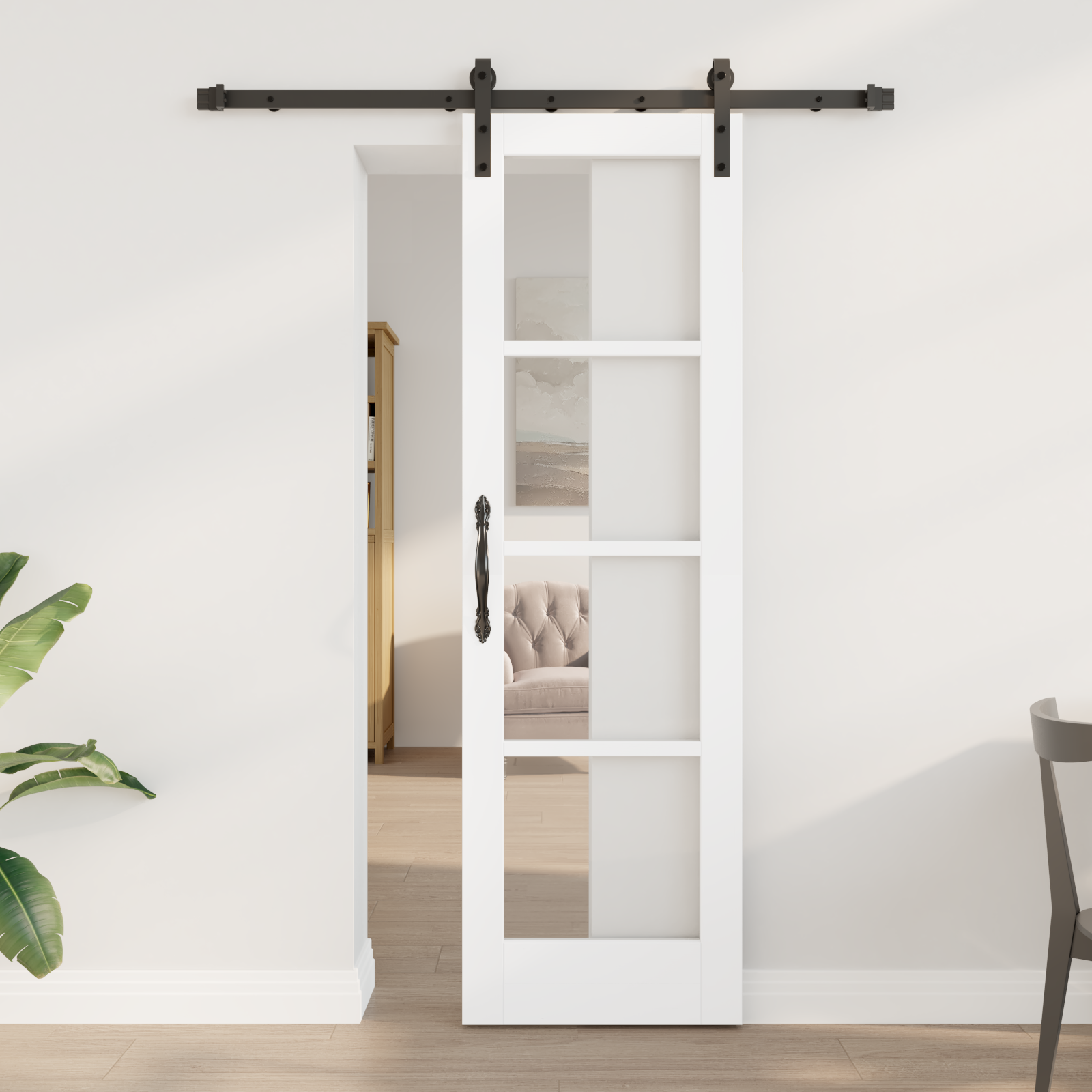 Sliding Door with Hardware Set 'ORKDAL'White 61x198.5 cm