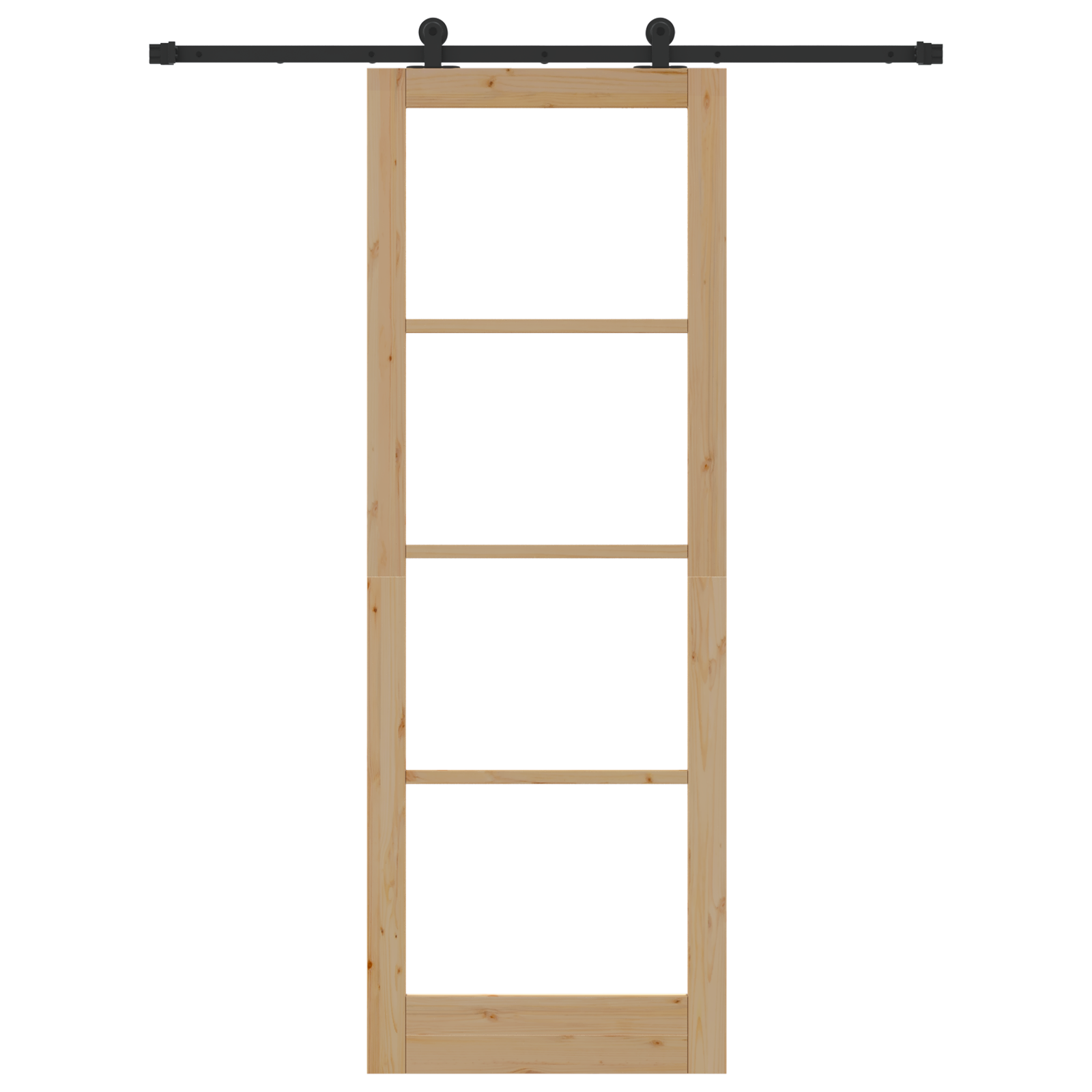 Sliding Door with Hardware Set 'ORKDAL'Solid Wood & Glass - Image 4