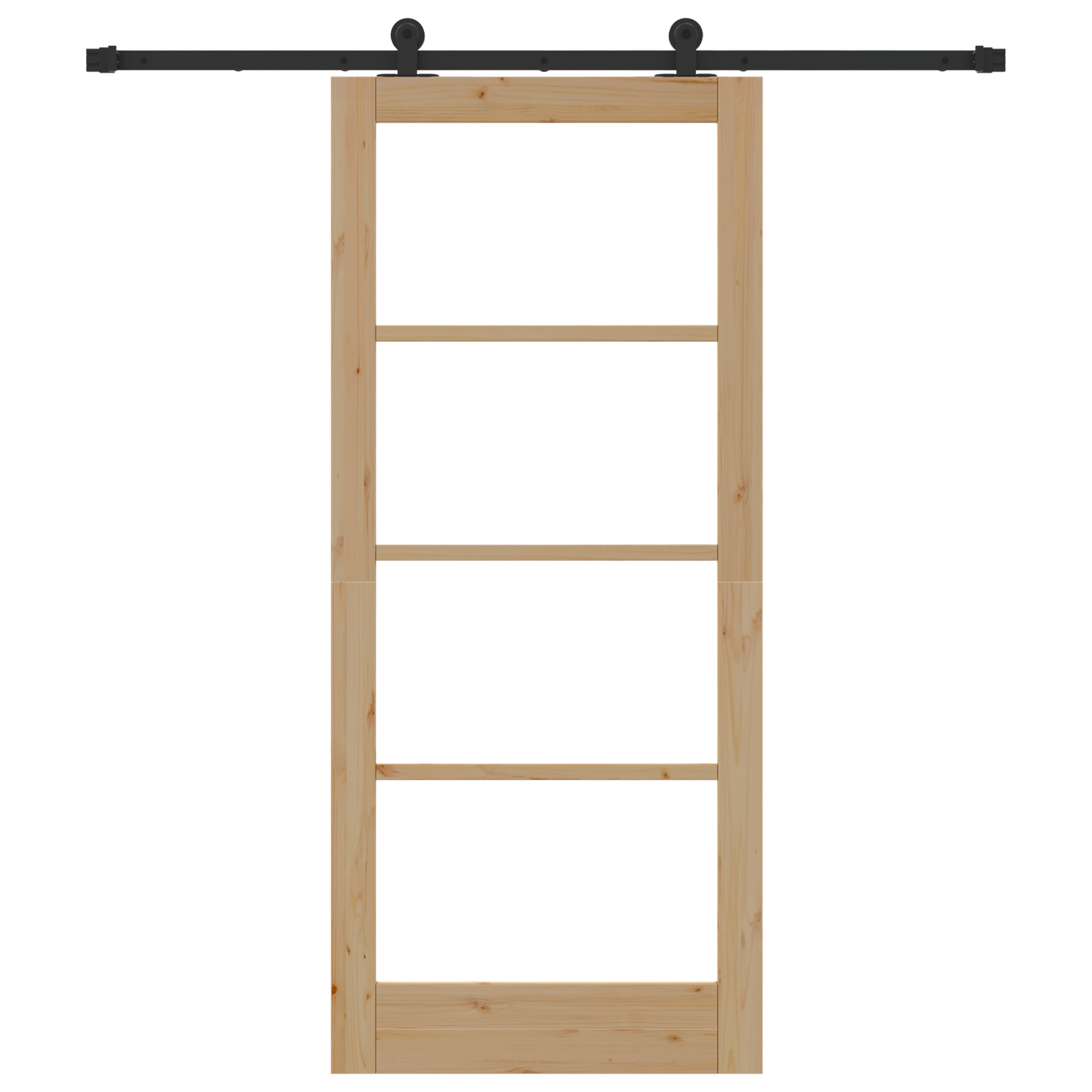 Sliding Door with Hardware Set 'ORKDAL'Solid Wood & Glass - Image 4