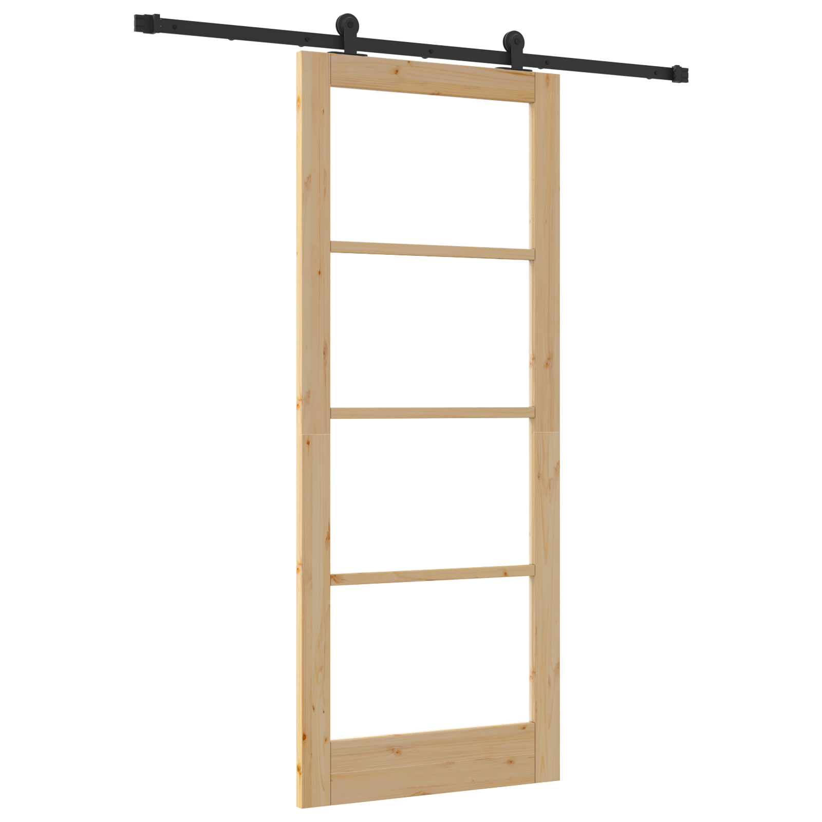 Sliding Door with Hardware Set 'ORKDAL'Solid Wood & Glass - Image 2