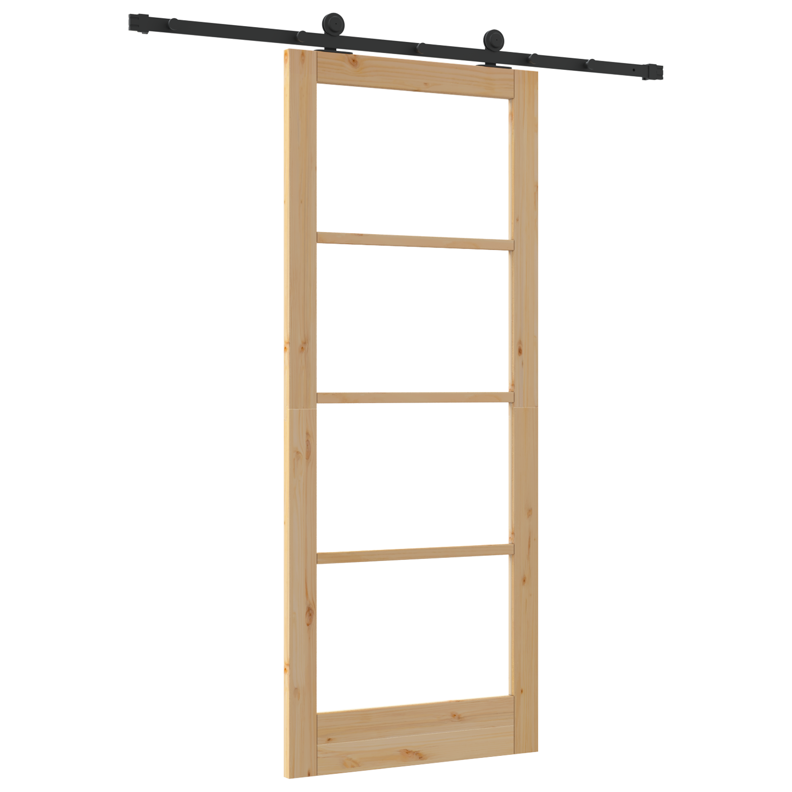 Sliding Door with Hardware Set 'ORKDAL'Solid Wood & Glass - Image 6