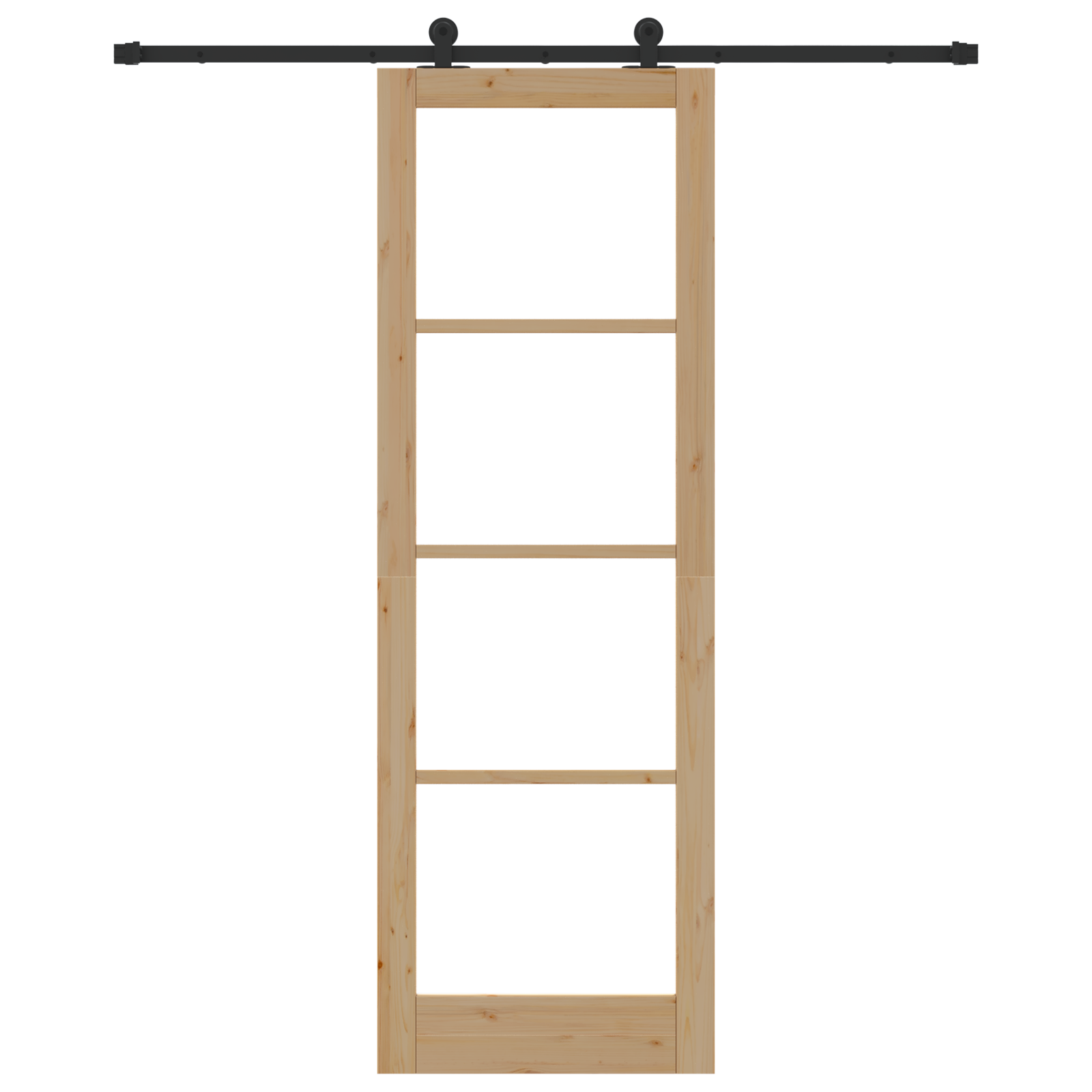 Sliding Door with Hardware Set 'ORKDAL'Solid Wood & Glass - Image 4