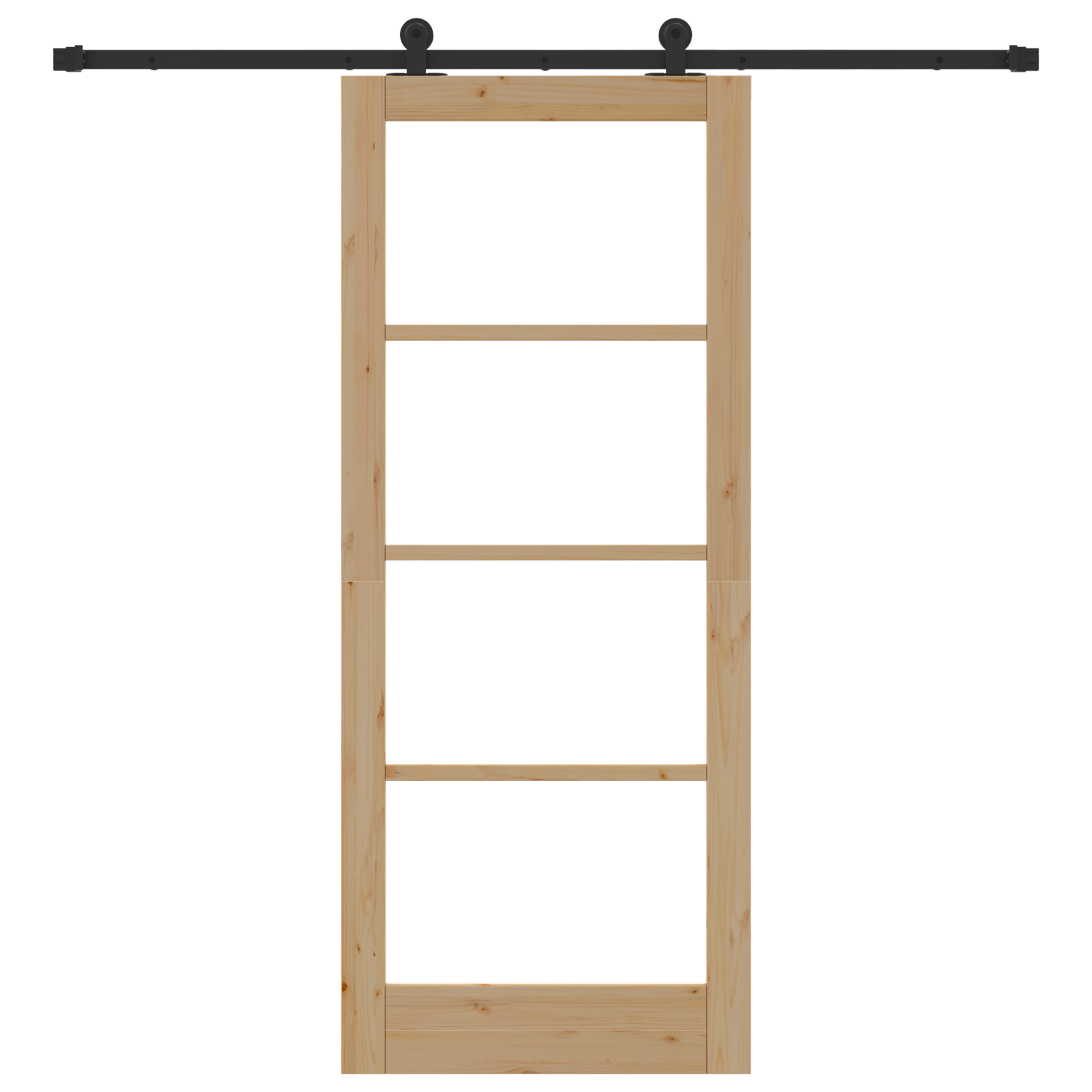 Sliding Door with Hardware Set 'ORKDAL'Solid Wood & Glass - Image 4