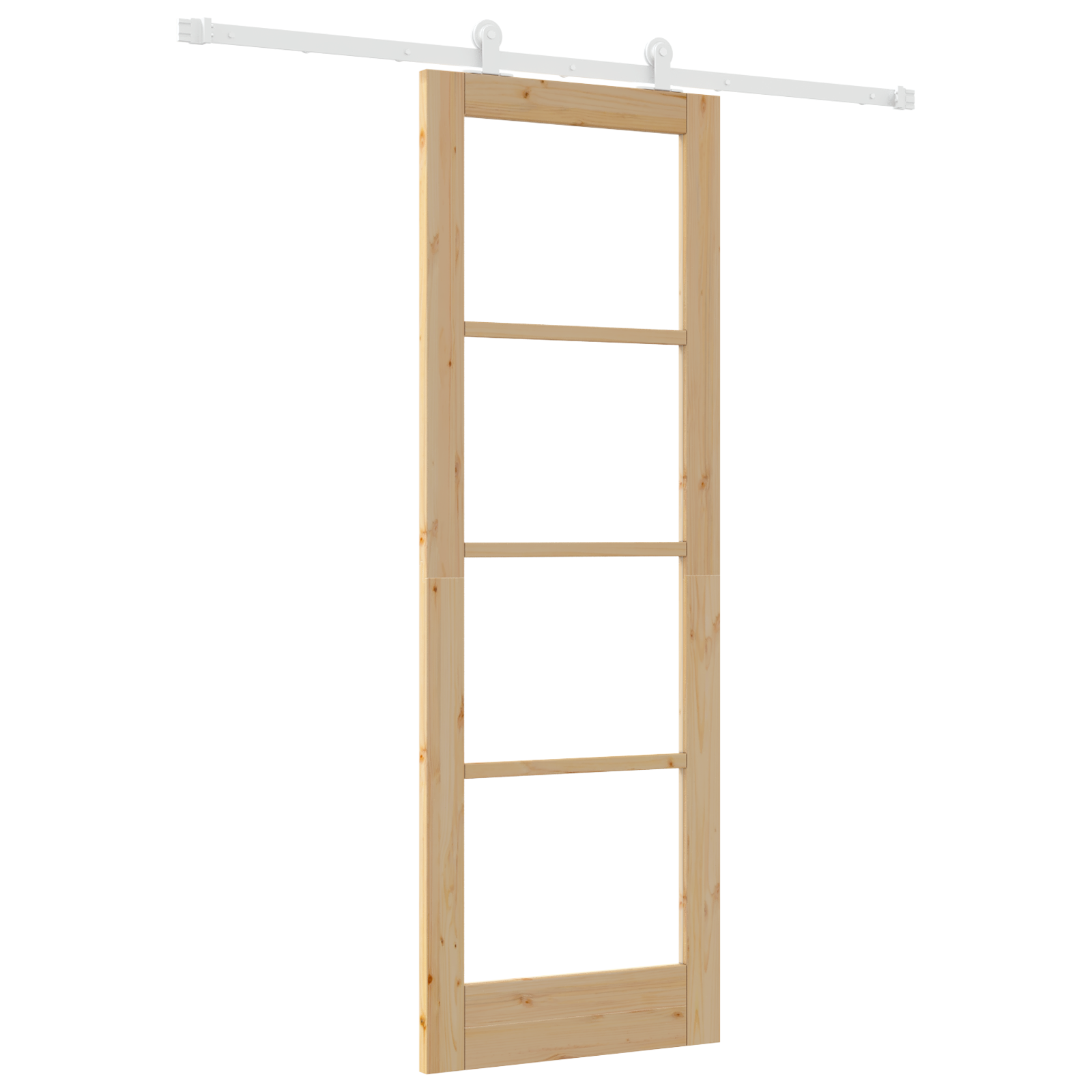 Sliding Door with Hardware Set 'ORKDAL'Solid Wood & Glass - Image 2
