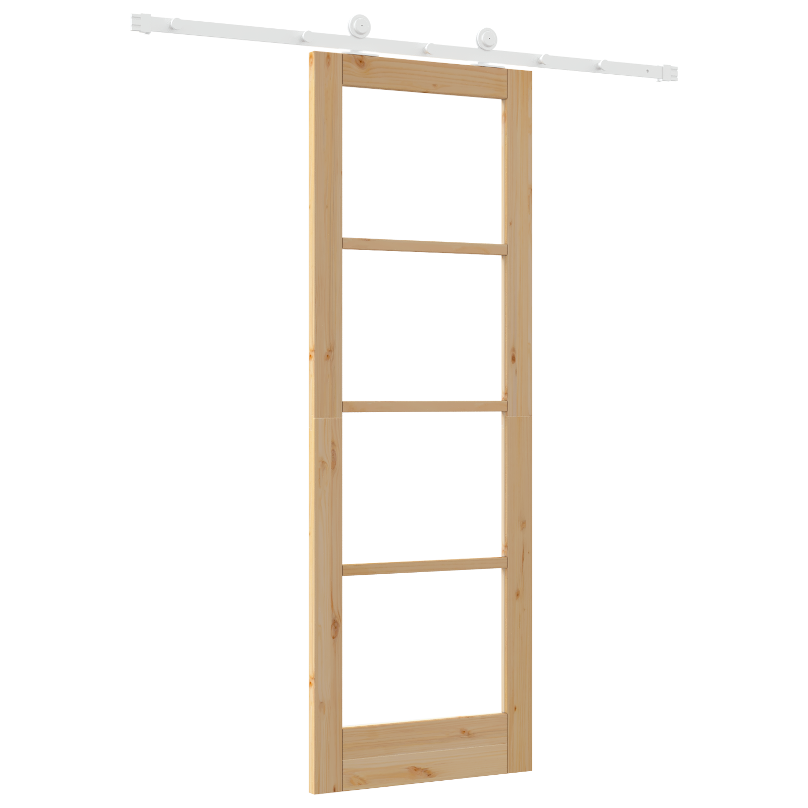 Sliding Door with Hardware Set 'ORKDAL'Solid Wood & Glass - Image 6
