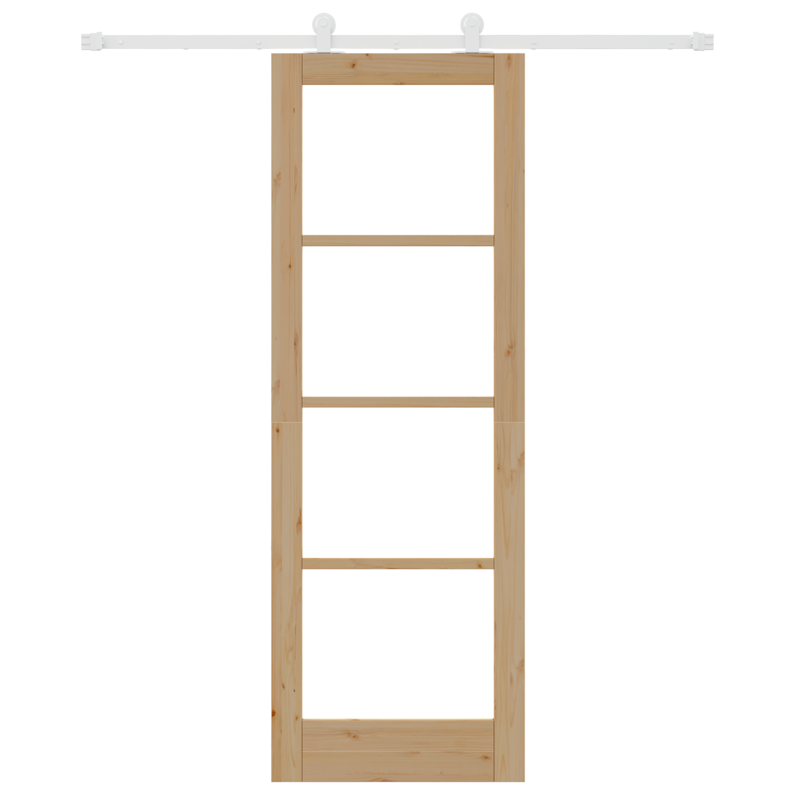 Sliding Door with Hardware Set 'ORKDAL'Solid Wood & Glass - Image 4