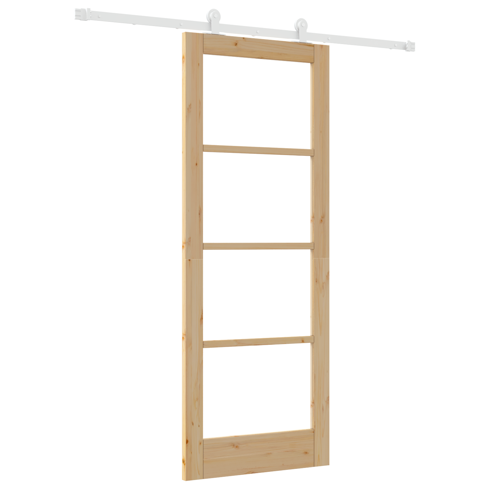 Sliding Door with Hardware Set 'ORKDAL'Solid Wood & Glass - Image 2